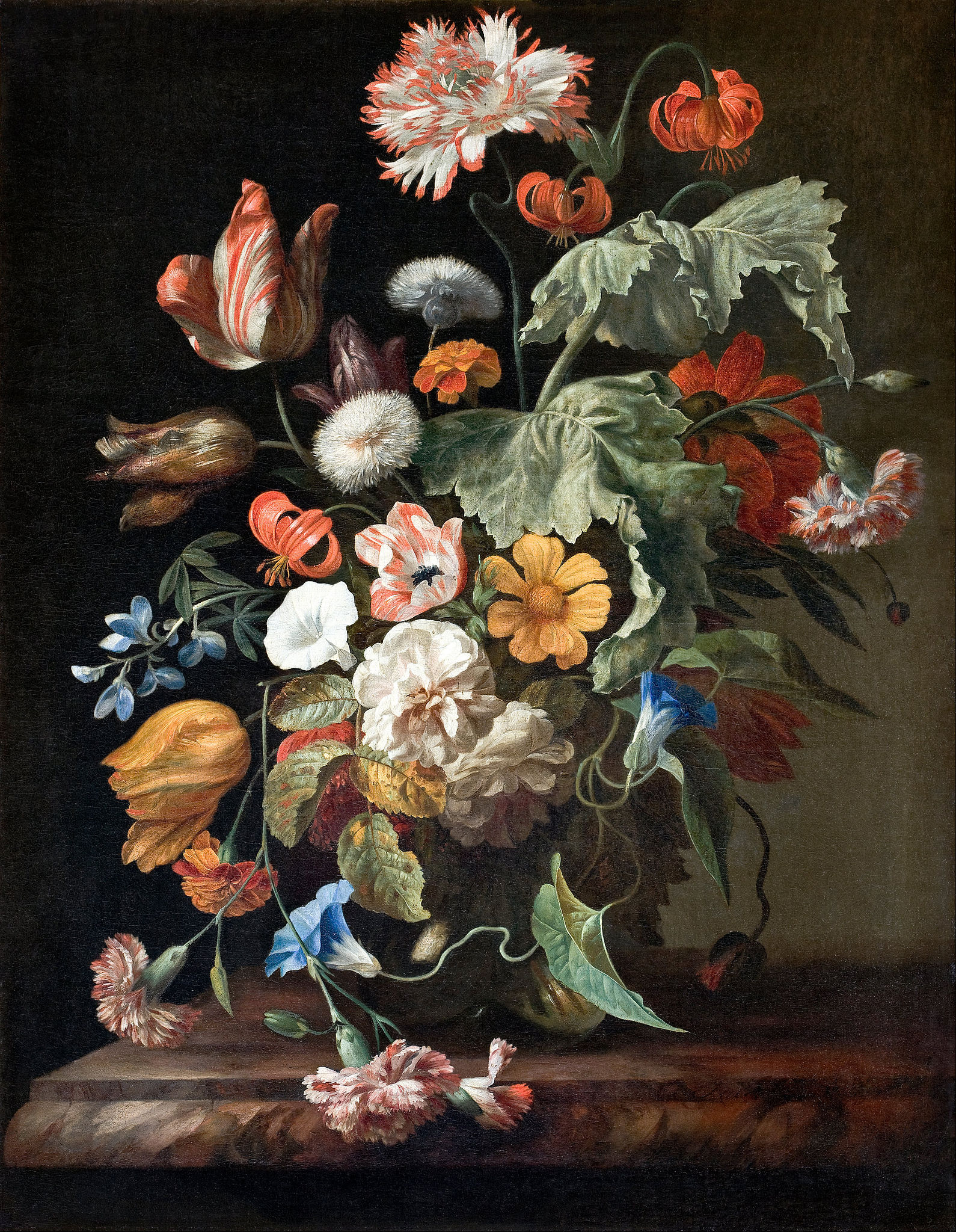 Мртва природа са цвећем by Rachel Ruysch - 1750-их - 75 x 55.8 cm 