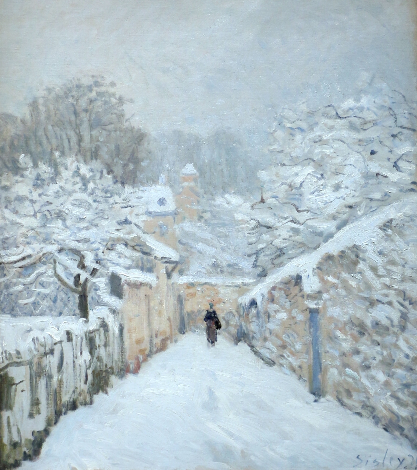 盧維尼的雪 by Alfred Sisley - 1878 - 61 x 50 cm 