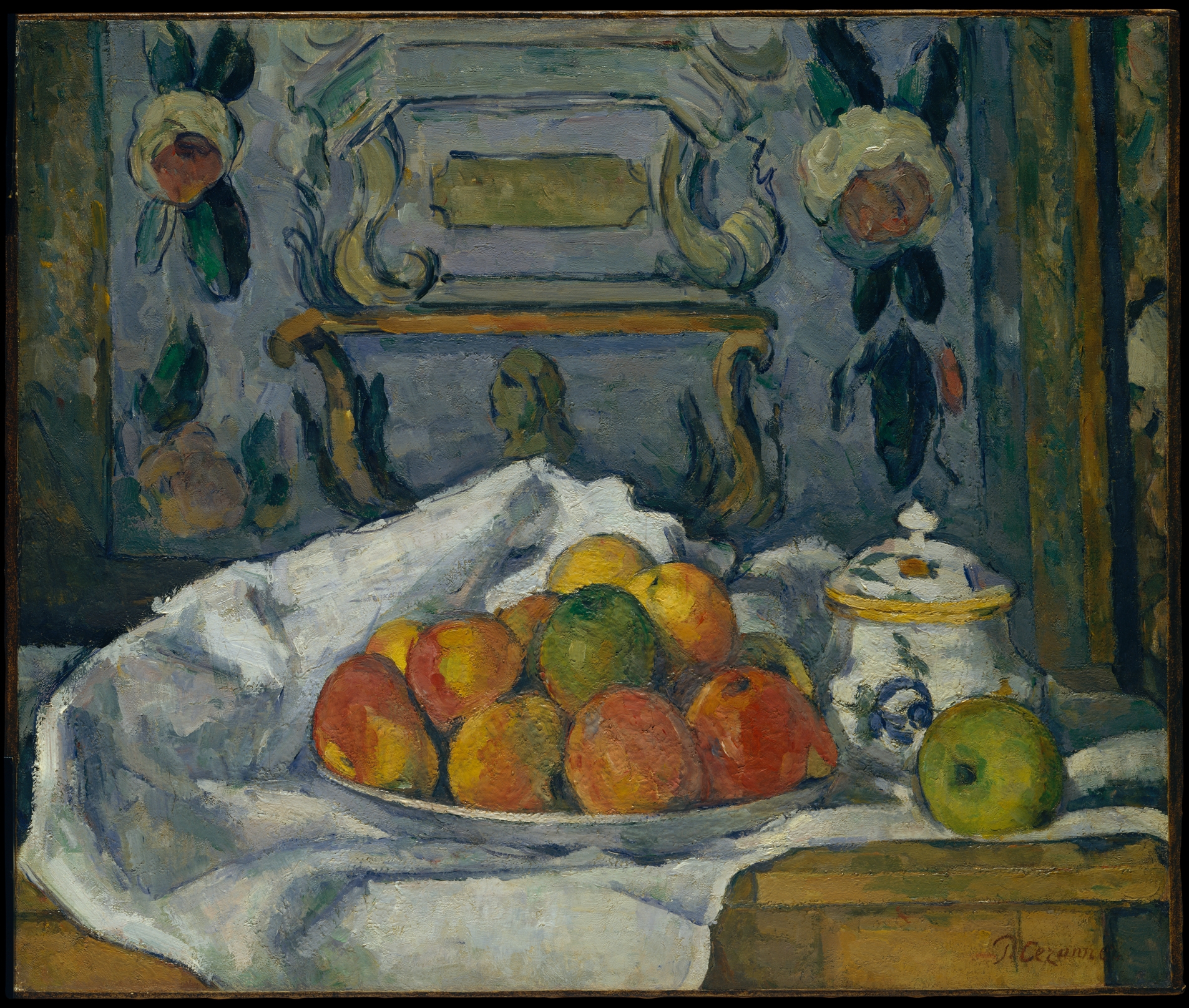 طبق التُفاح by Paul Cézanne - حوالي. 1876-77 - 46 × 55.2 سم 