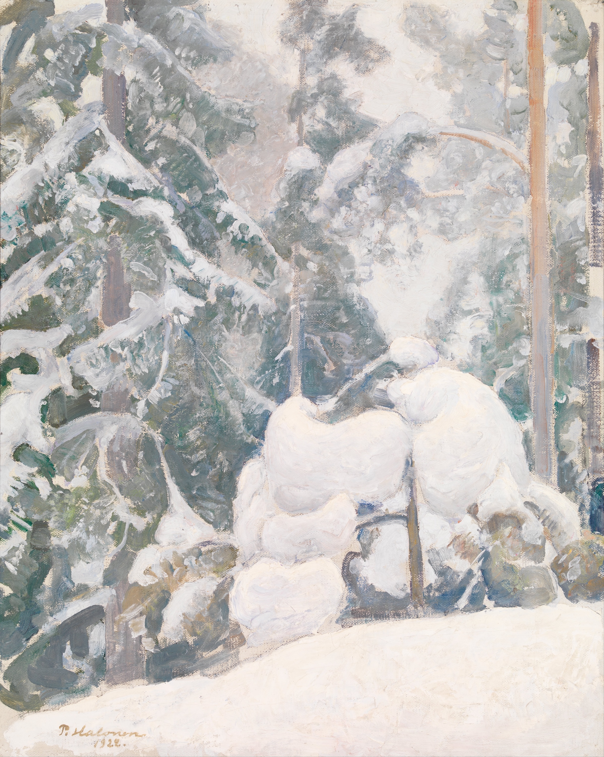 Paesaggio invernale by Pekka Halonen - 1922 - 55 x 40,5 cm 