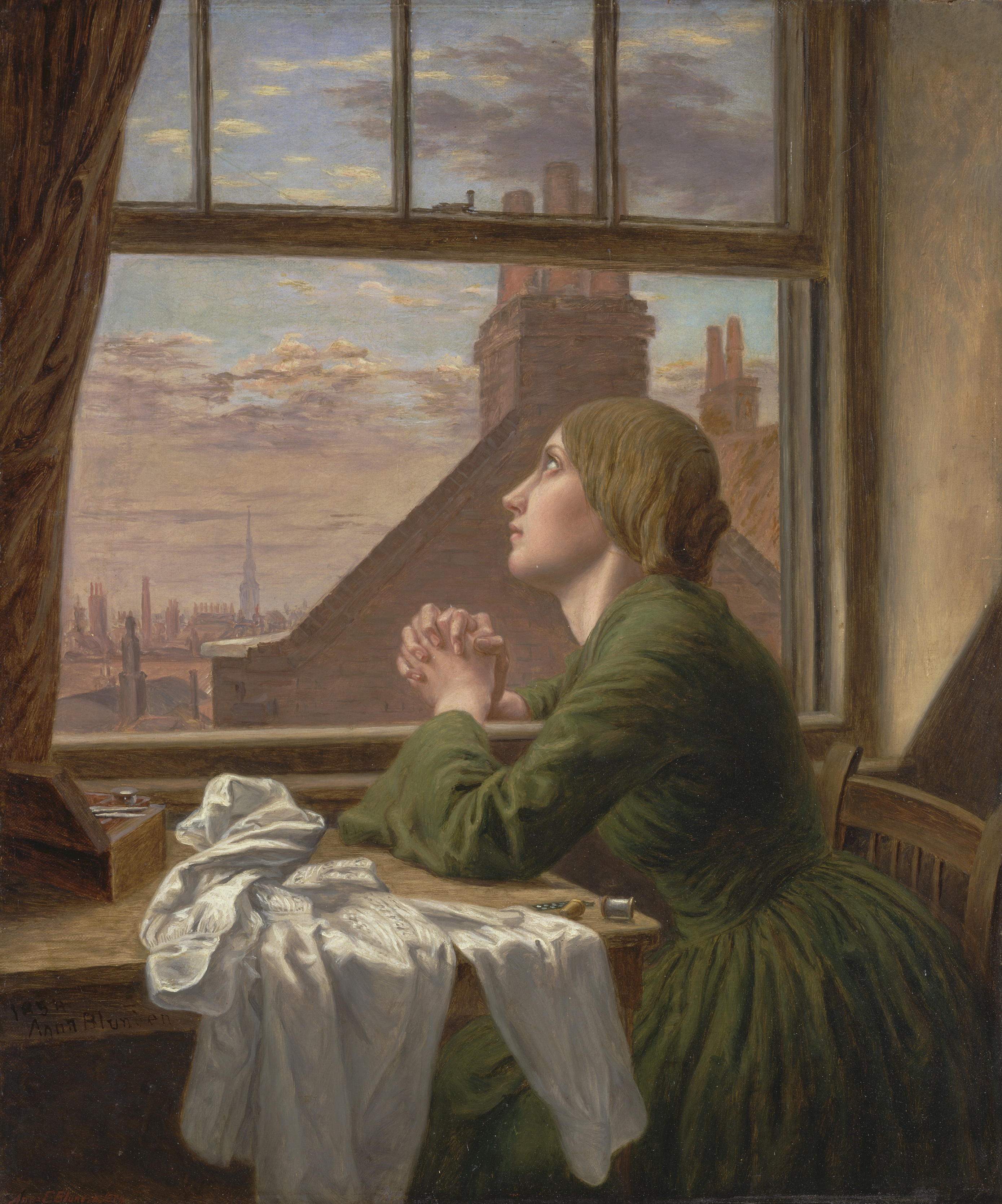 シャツの歌 by Anna Blunden - 1854年 - 47 x 39.4 cm 