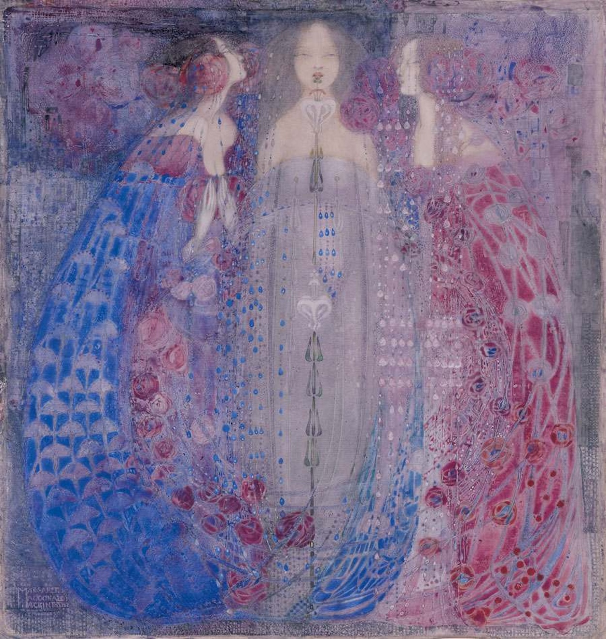 De drie parfums by Margaret Macdonald Mackintosh - 1912 - 50 x 47.5 cm 