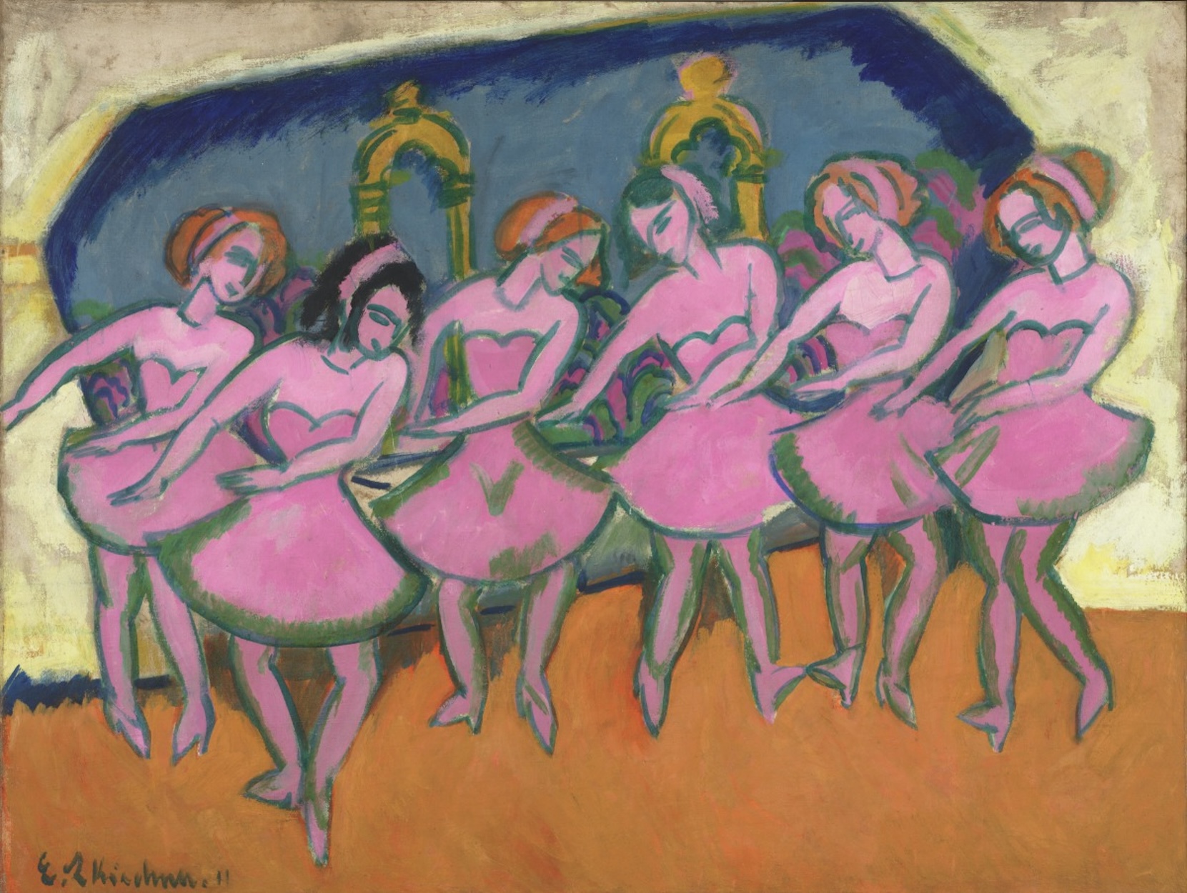 Six danseurs by Ernst Ludwig Kirchner - 1911 - 95,25 × 125,1 cm 