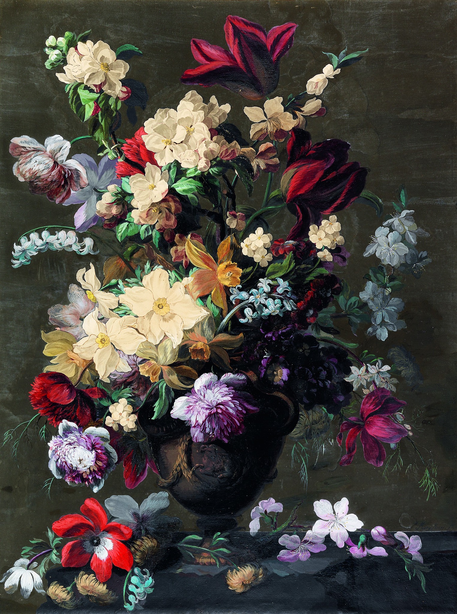 Λουλούδια σε βάζο by Mary Moser - 1765 - 61,8 x 47 εκ. 
