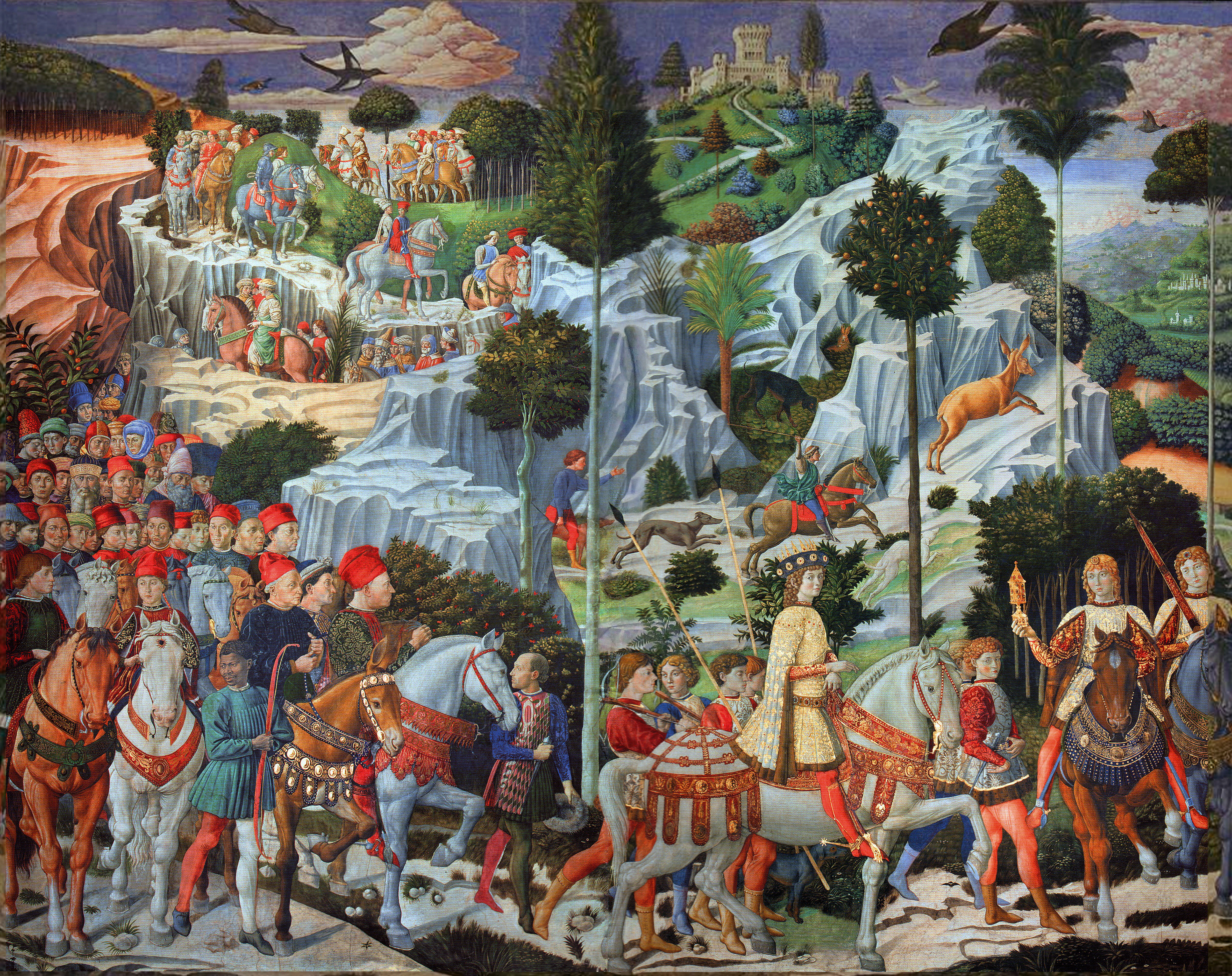 Procesiunea celui mai tânăr rege by Benozzo Gozzoli - între 1459-1462 