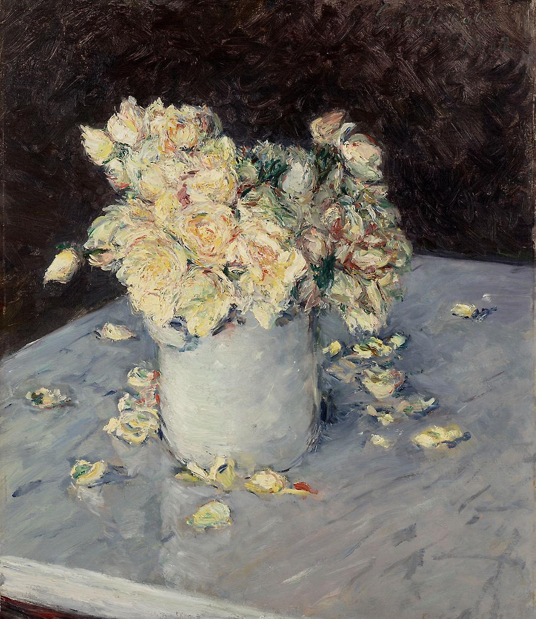 Rosas amarillas en un jarrón by Gustave Caillebotte - 1882 - 53,34 × 46,36 cm Museo de Arte de Dallas