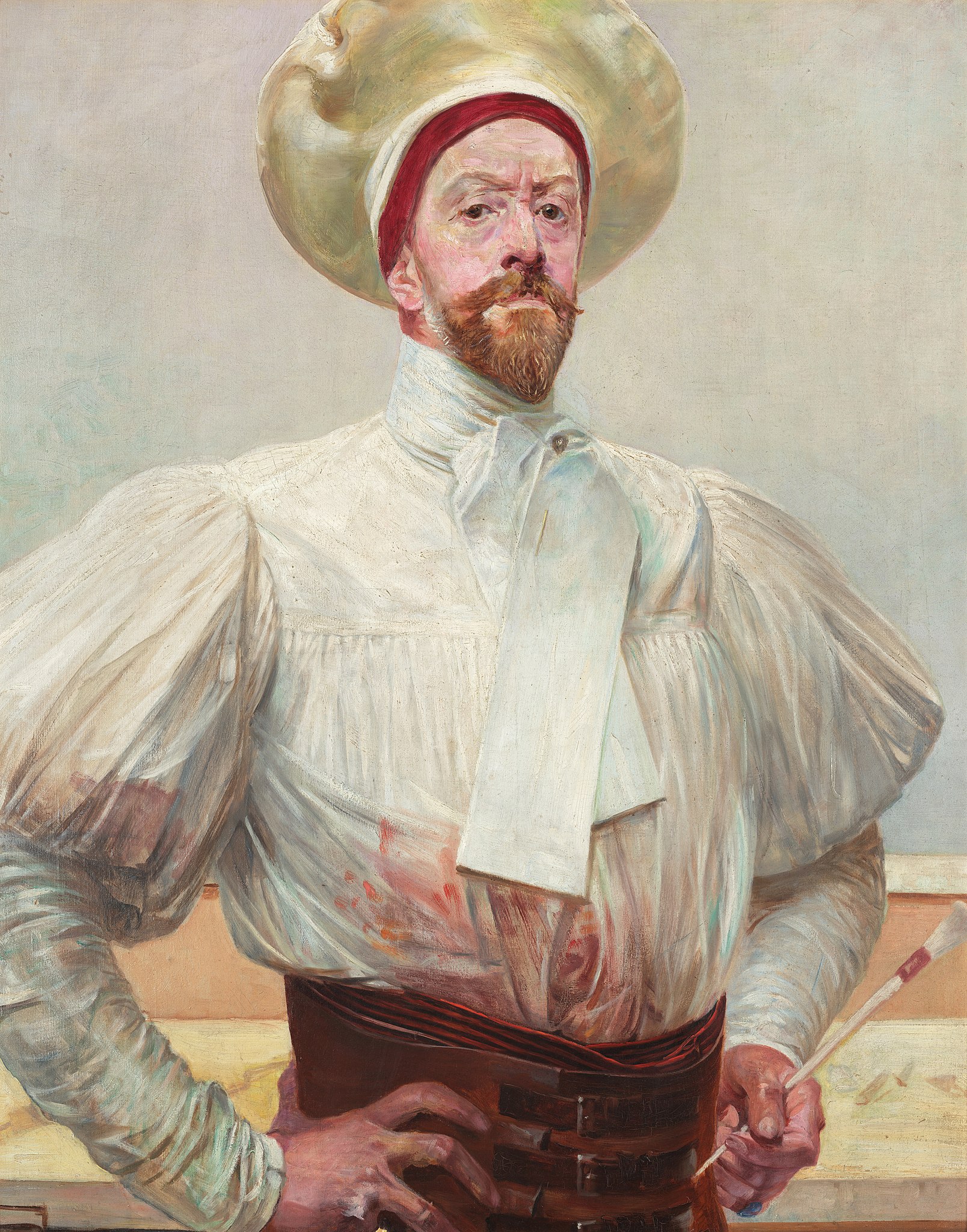 Selbstporträt in weißem Anzug by Jacek Malczewski - 1914 - 93 x 78 cm Nationalmuseum Krakau