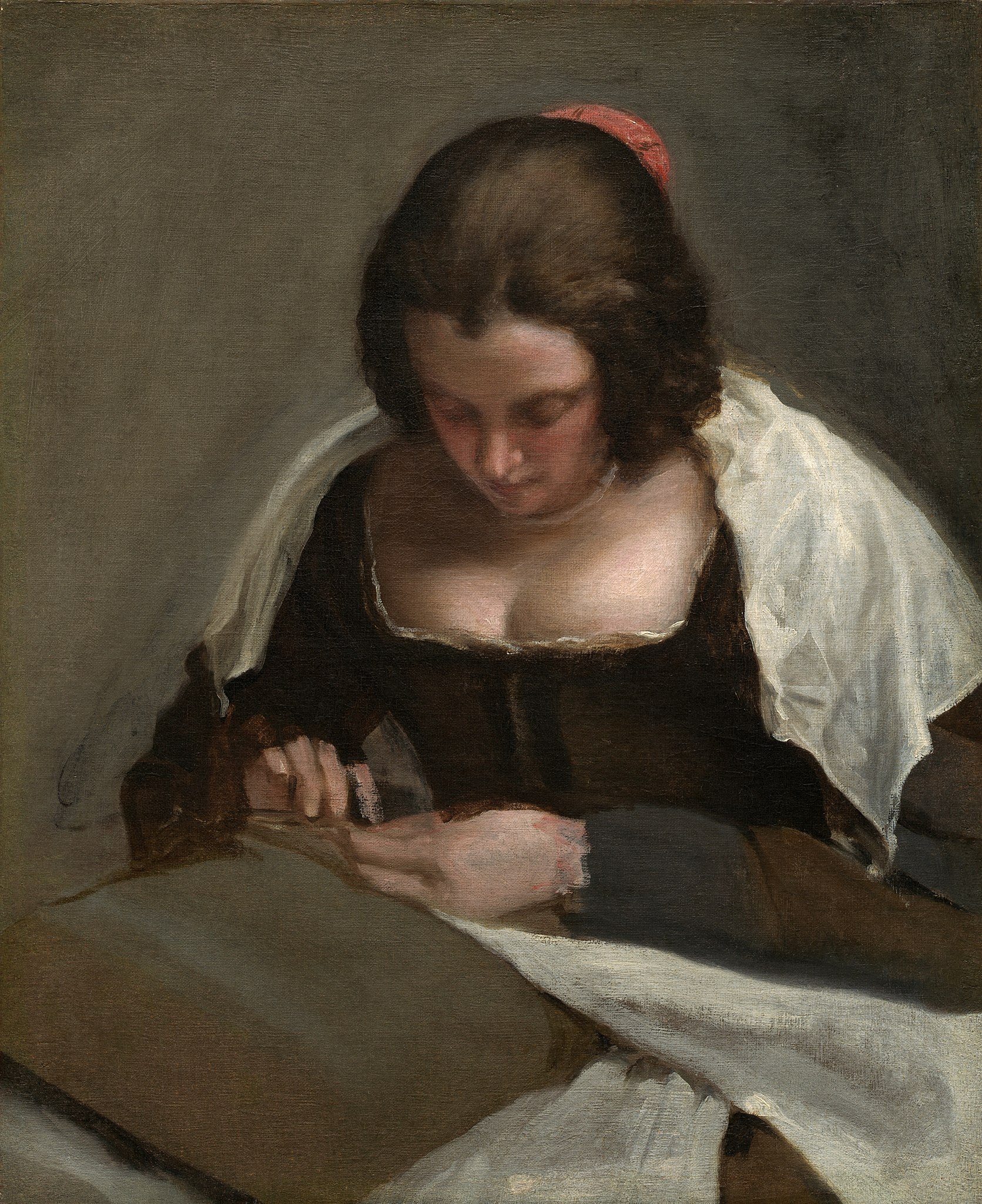 La ricamatrice by Diego Velázquez - circa 1640/1650 - 74 x 60 cm 