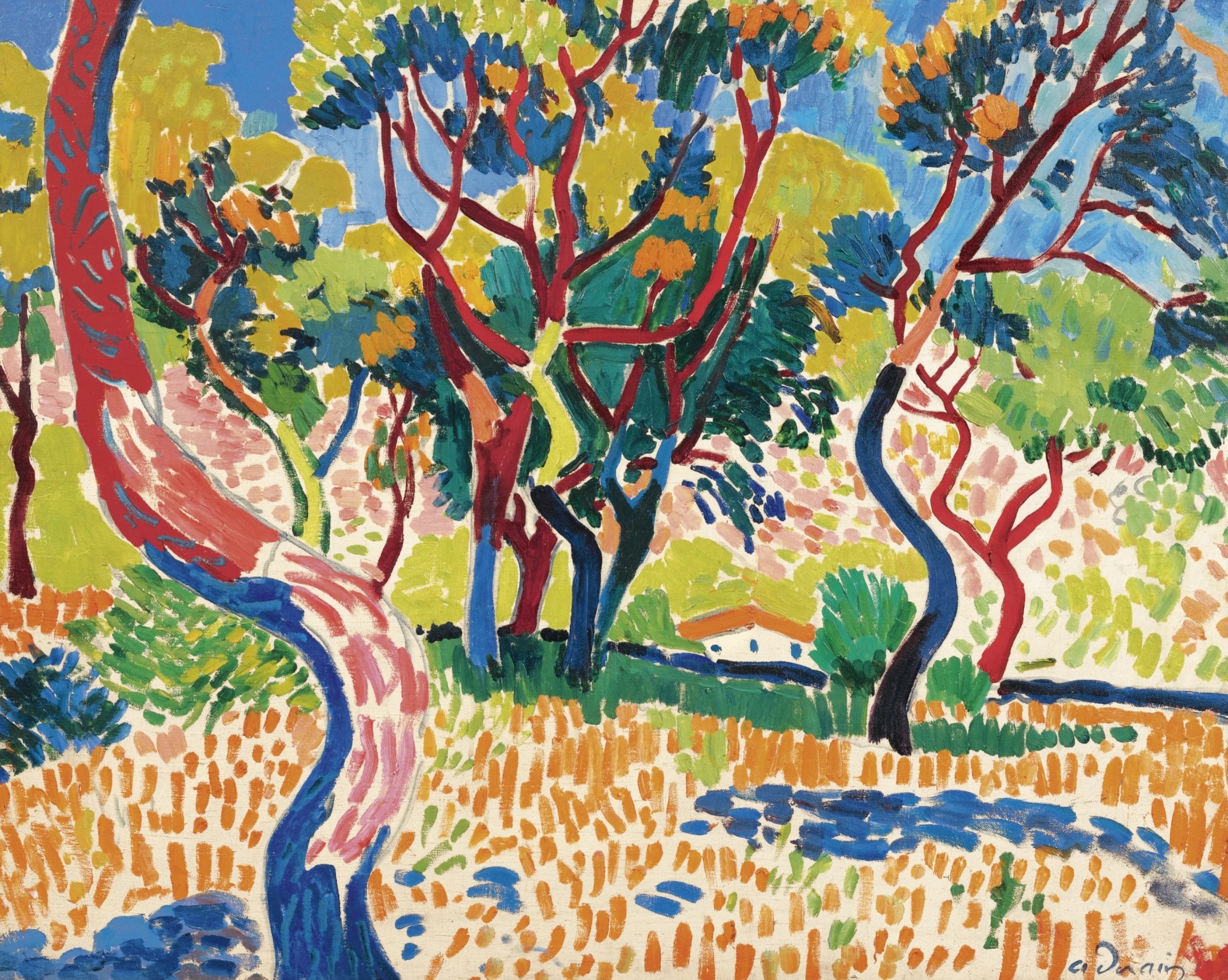 Bomen in Collioure by André Derain - 1905 - 65 x 81 cm 