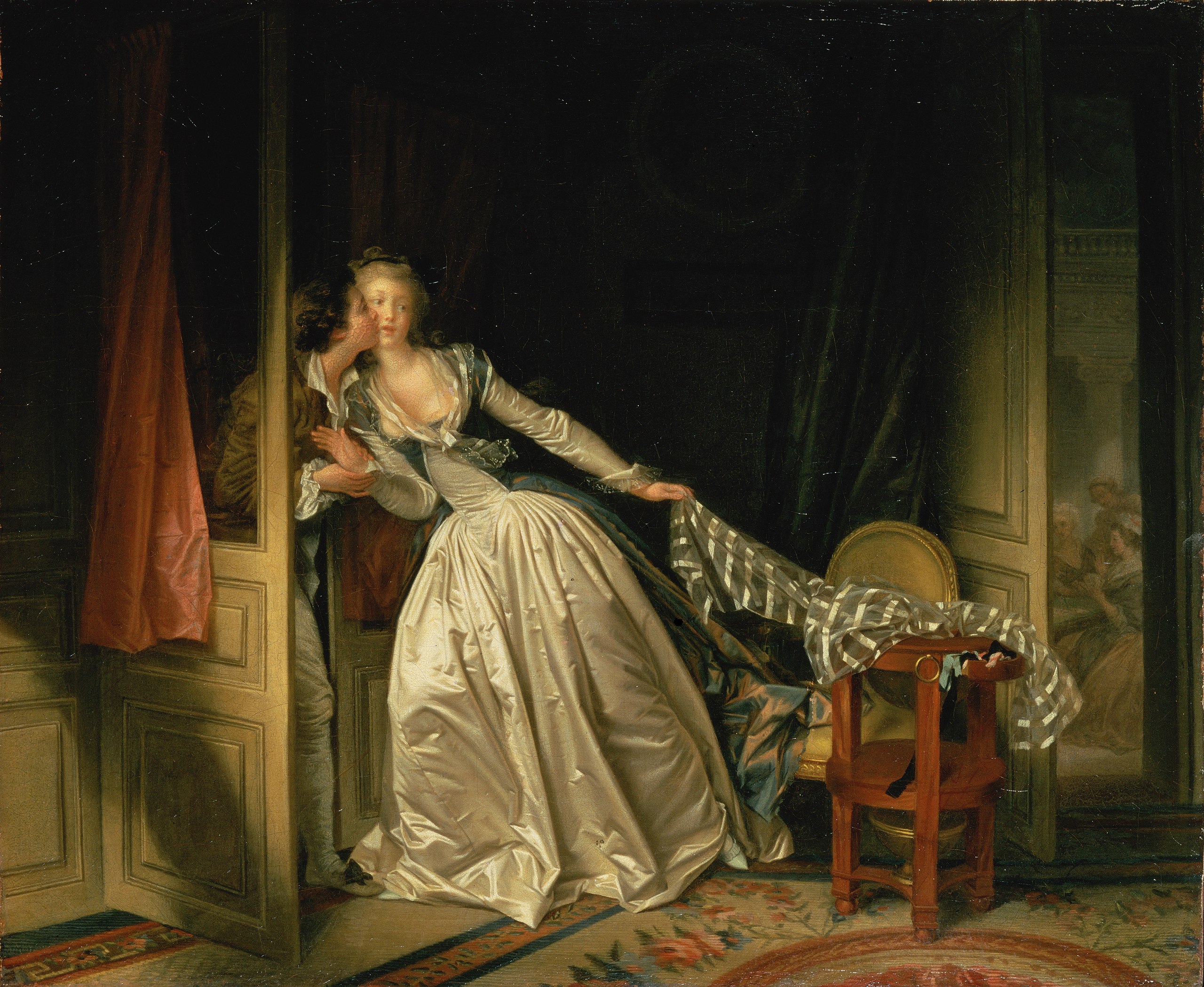 Um beijo roubado by Jean-Honoré Fragonard - 1787 - 45 x 55 cm 