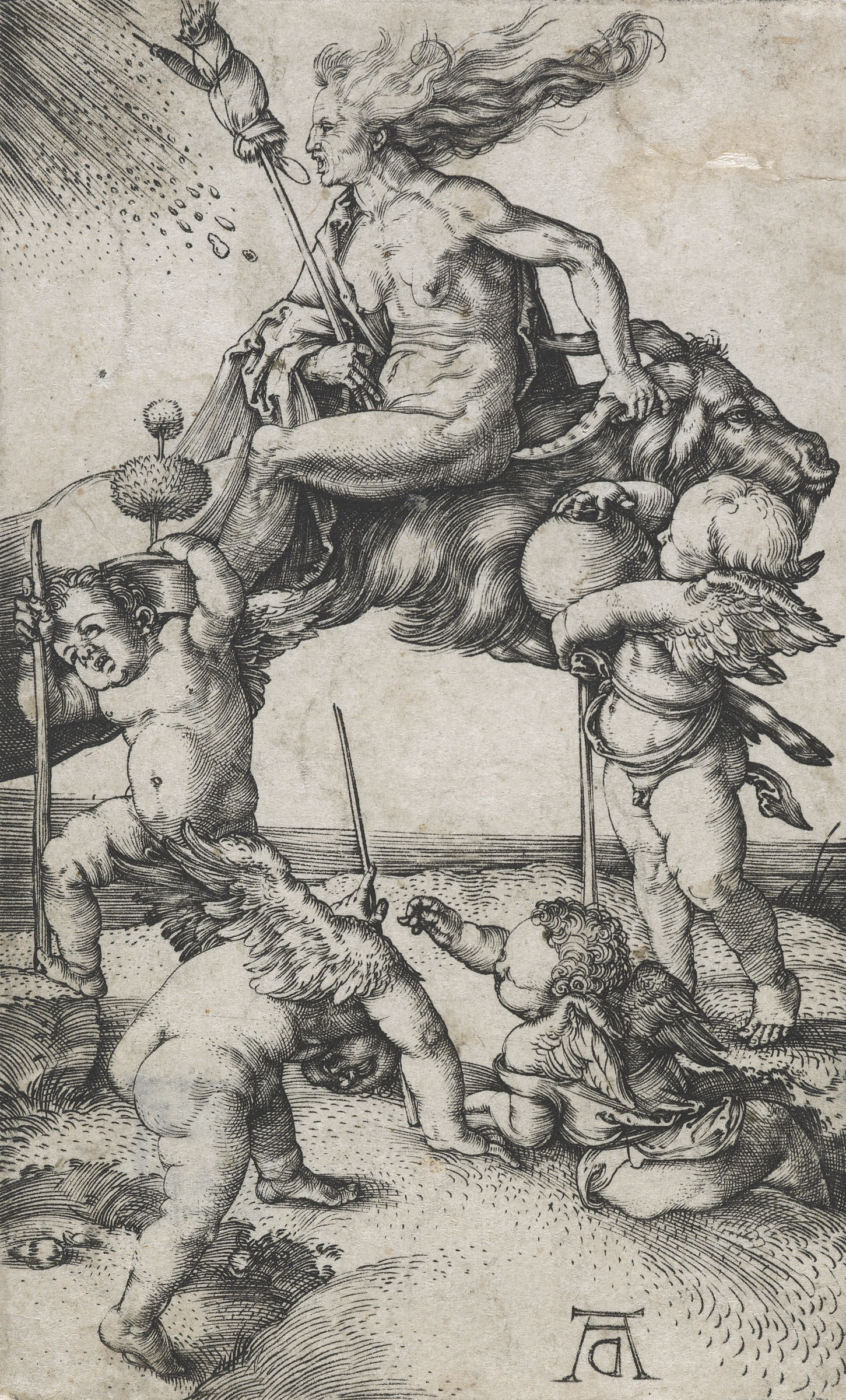 魔女 by Albrecht Dürer - 1500/1501年 - 11.4 x 7 cm 