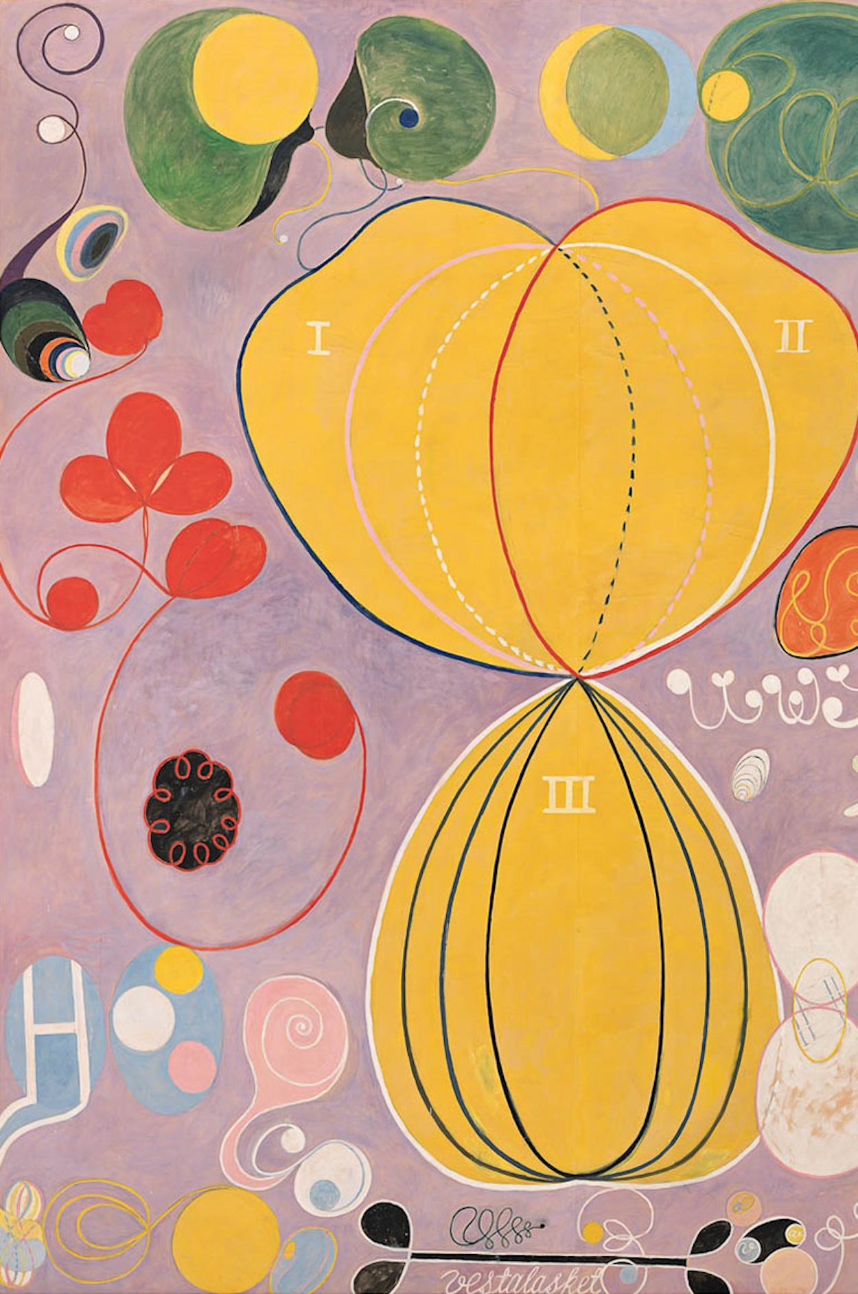 十个最大，第7号，成年 by 希尔玛·阿芙 克林特 - 1907 - 315 × 235 cm 私人收藏