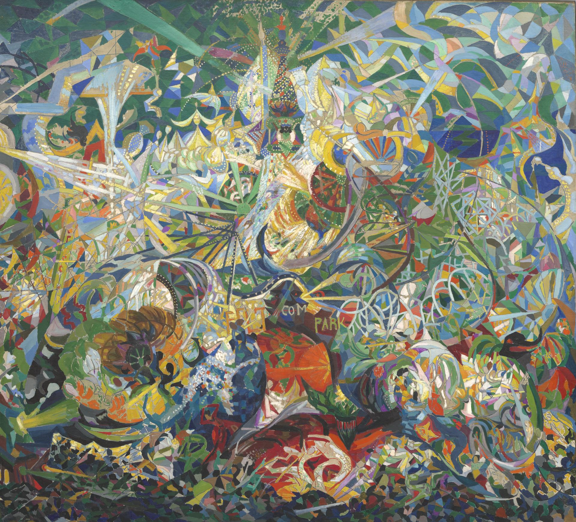 Bătălia luminilor, Coney Island, Mardi Gras by Joseph Stella - 1913-14 - 195.6 × 215.3 cm 