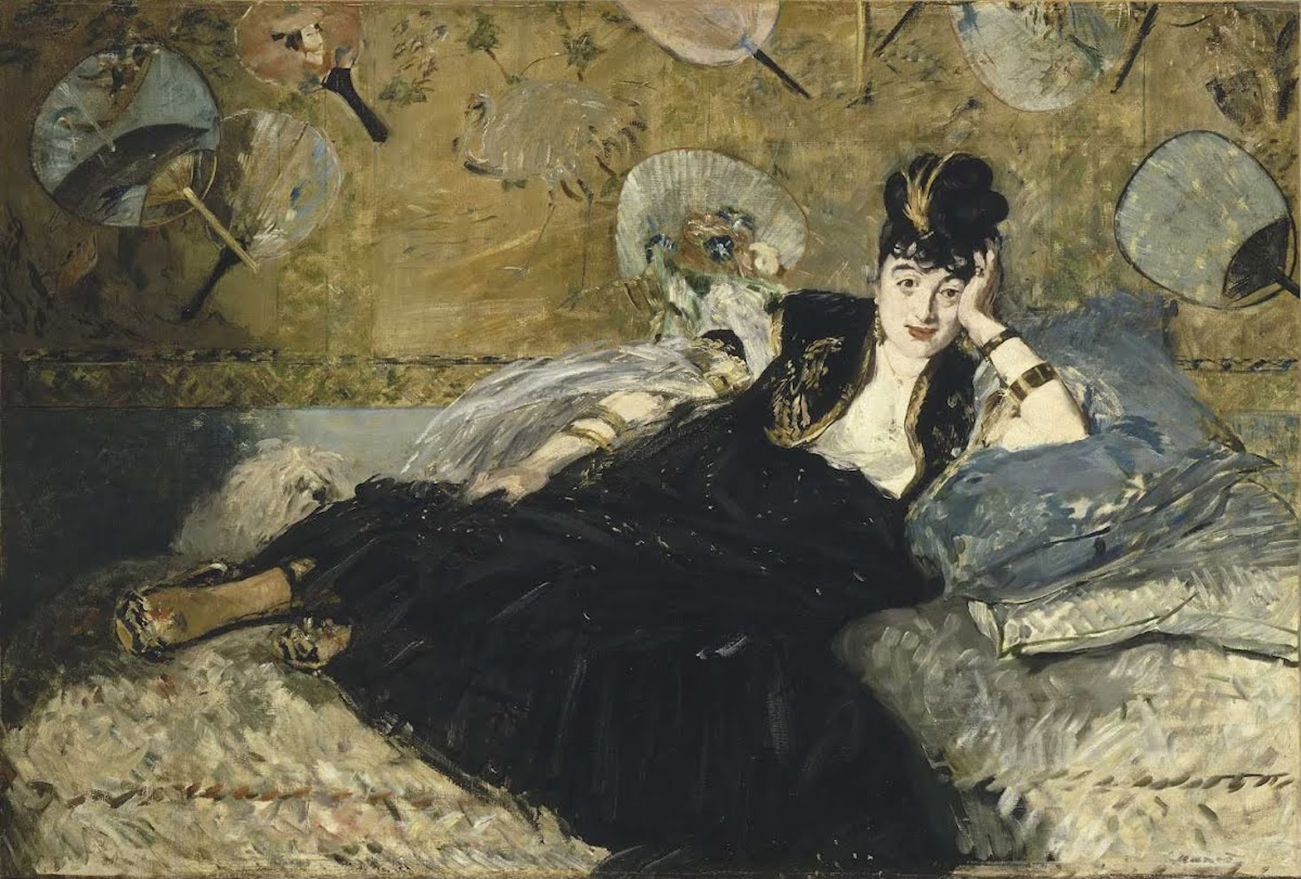 Mulher com Leques by Édouard Manet - 1873 - 113 x 166.5 cm Musée d'Orsay