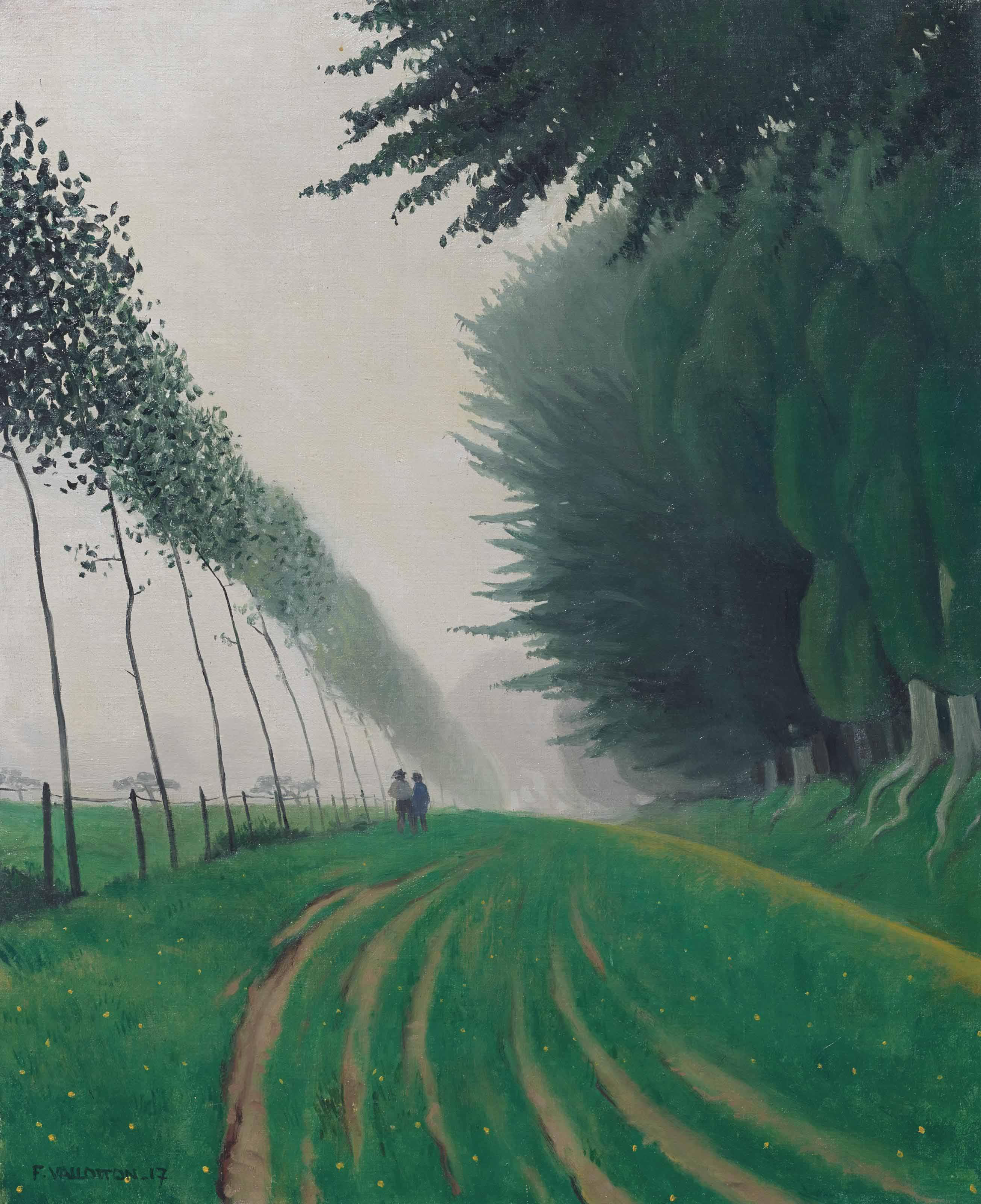Sisin Etkisi, Honfleur, 1917 (orig. "Effect of Mist, Honfleur, 1917") by Félix Vallotton - 1917 - 73 x 60 cm özel koleksiyon