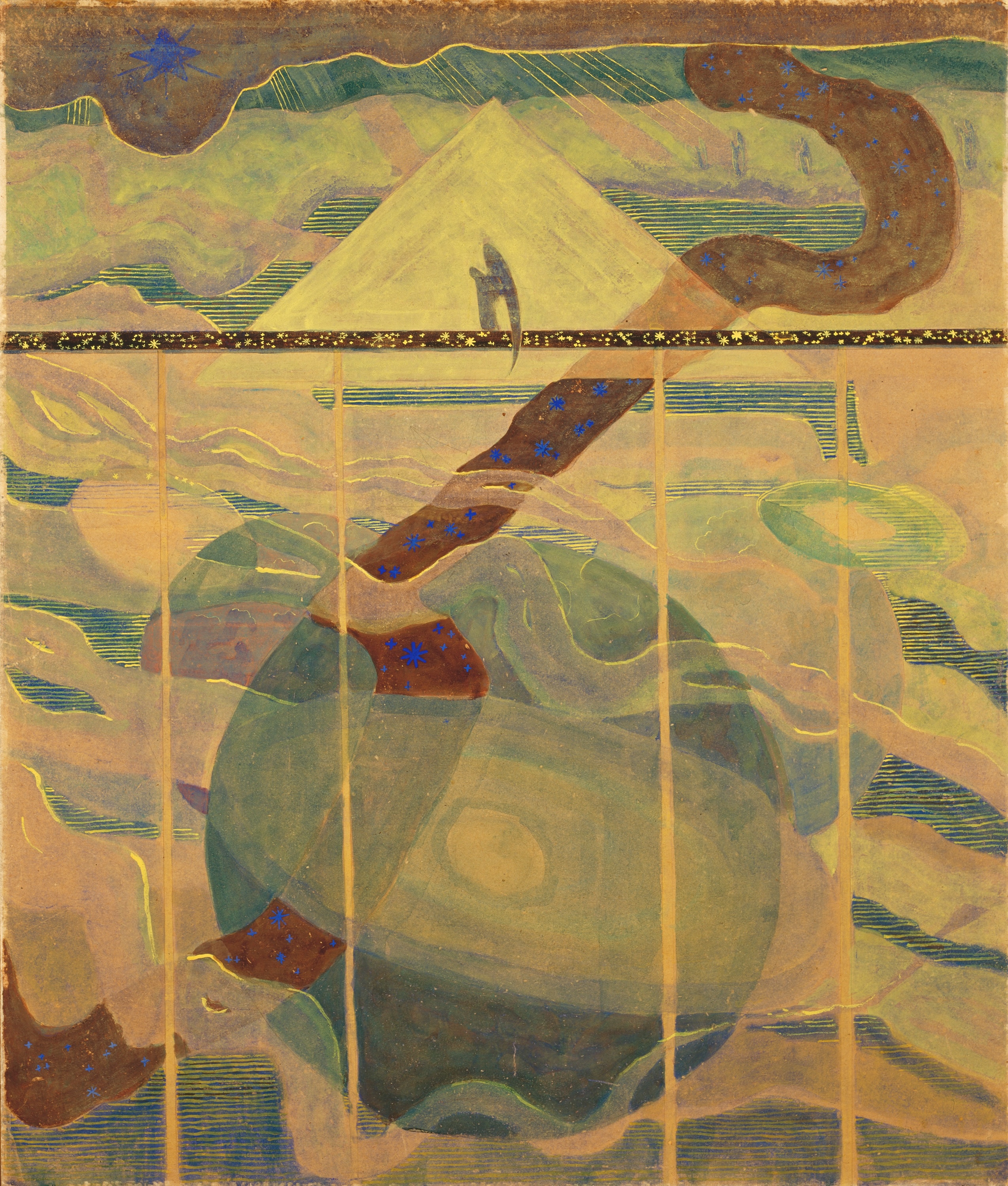Sonata nr 6 (Sonata gwiazd) by Mikalojus Konstantinas Čiurlionis - 1908 r. - 73,1 × 62,2 cm 