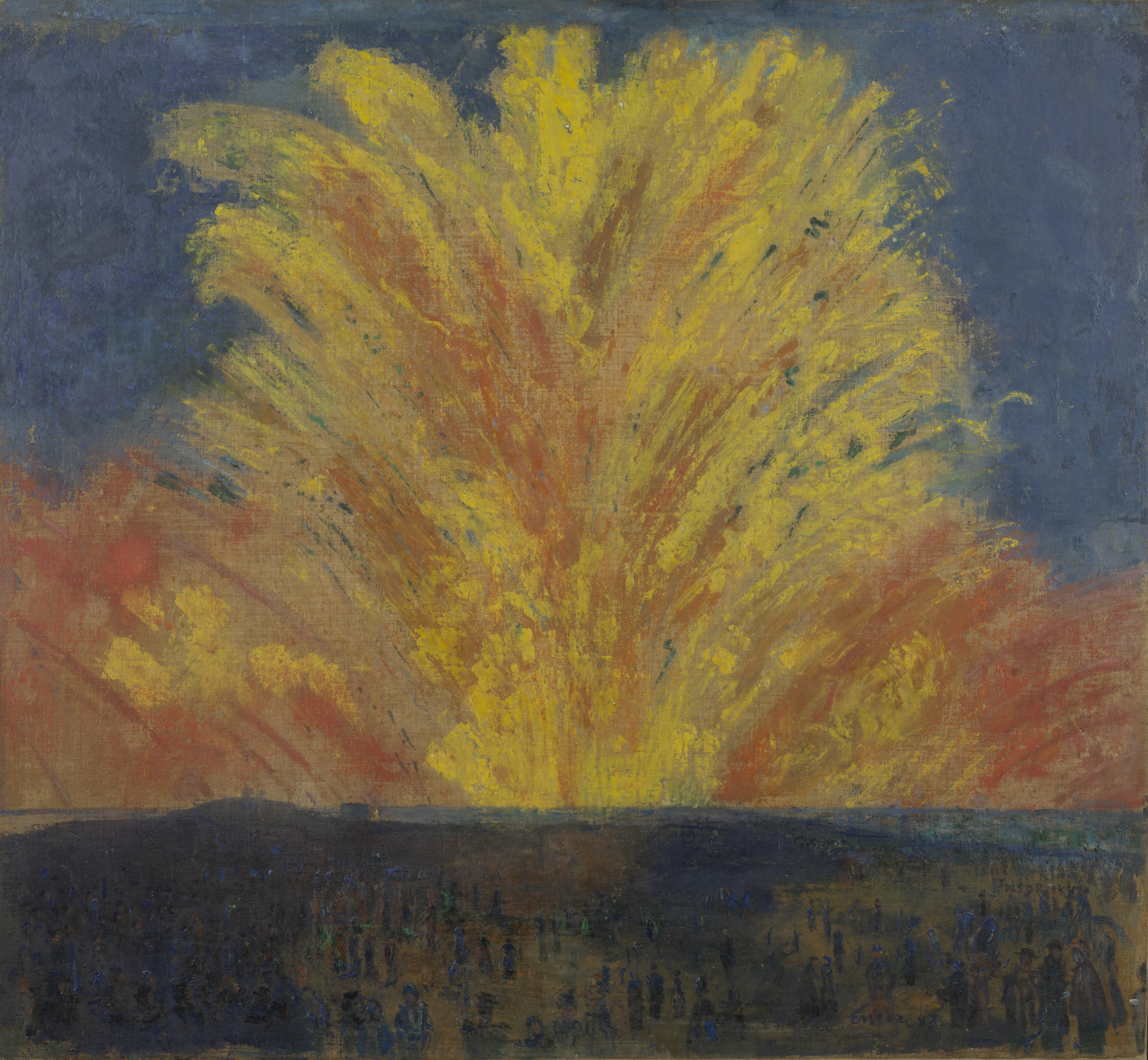 Feuerwerk by James Ensor - 1887 - 102,24 x 112,4 cm Buffalo AKG Art Museum