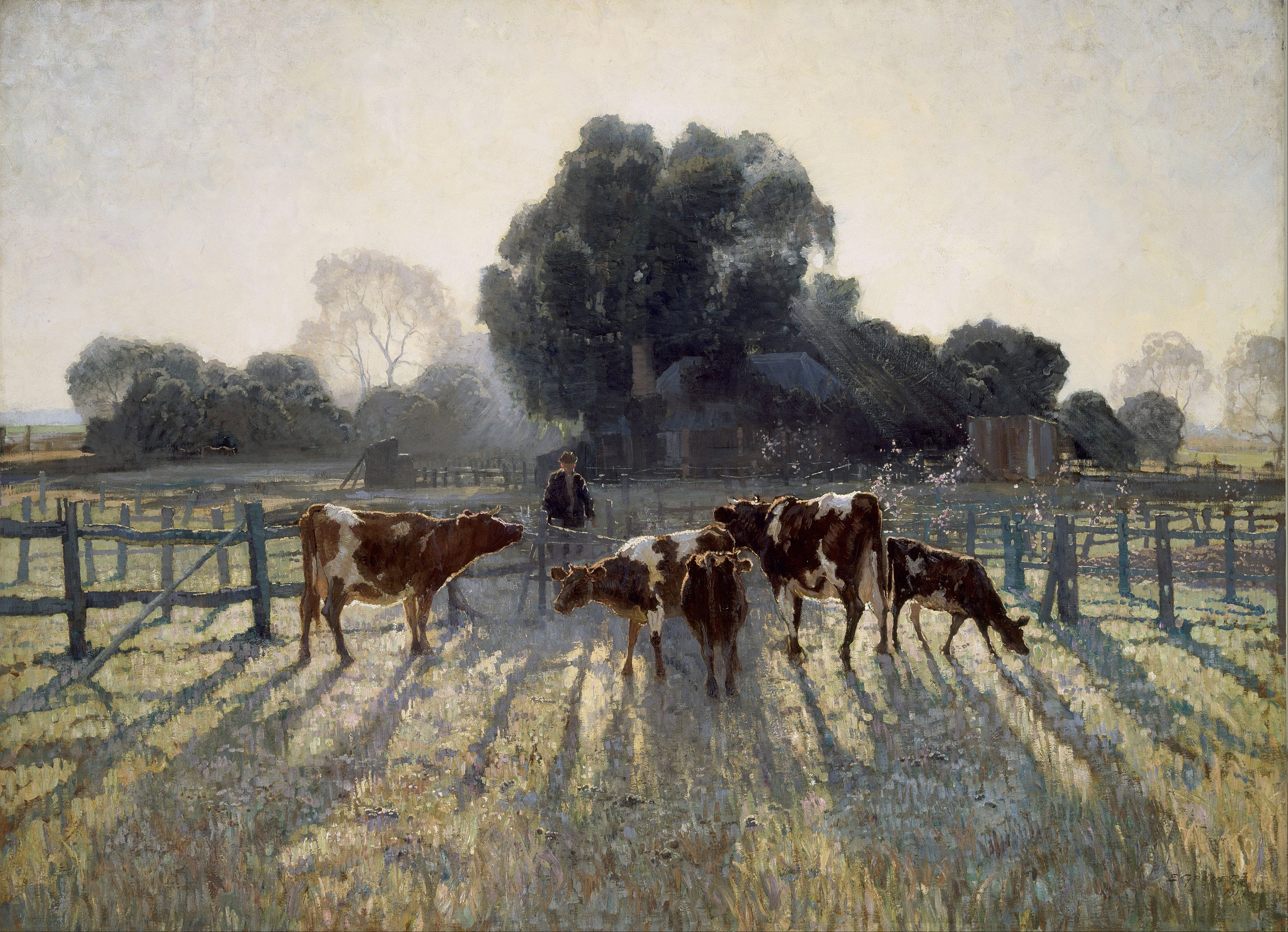 Înghețul de primăvară by Elioth Gruner - 1919 - 131.0 x 178.7 cm 