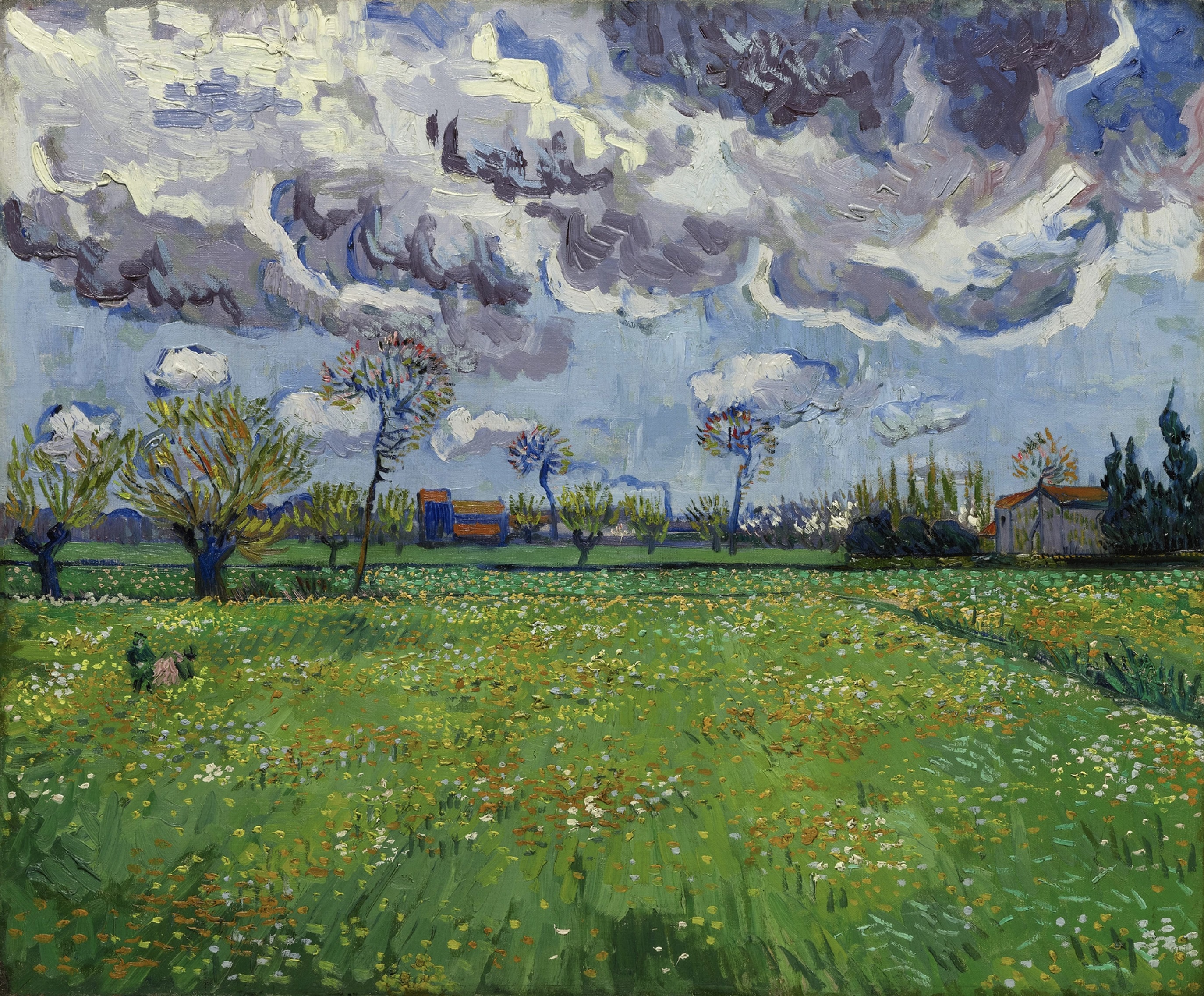 Пейзаж під буремним небом by Вінсент ван Гог - квітень 1889 - 60.5 x 73.7 cm 
