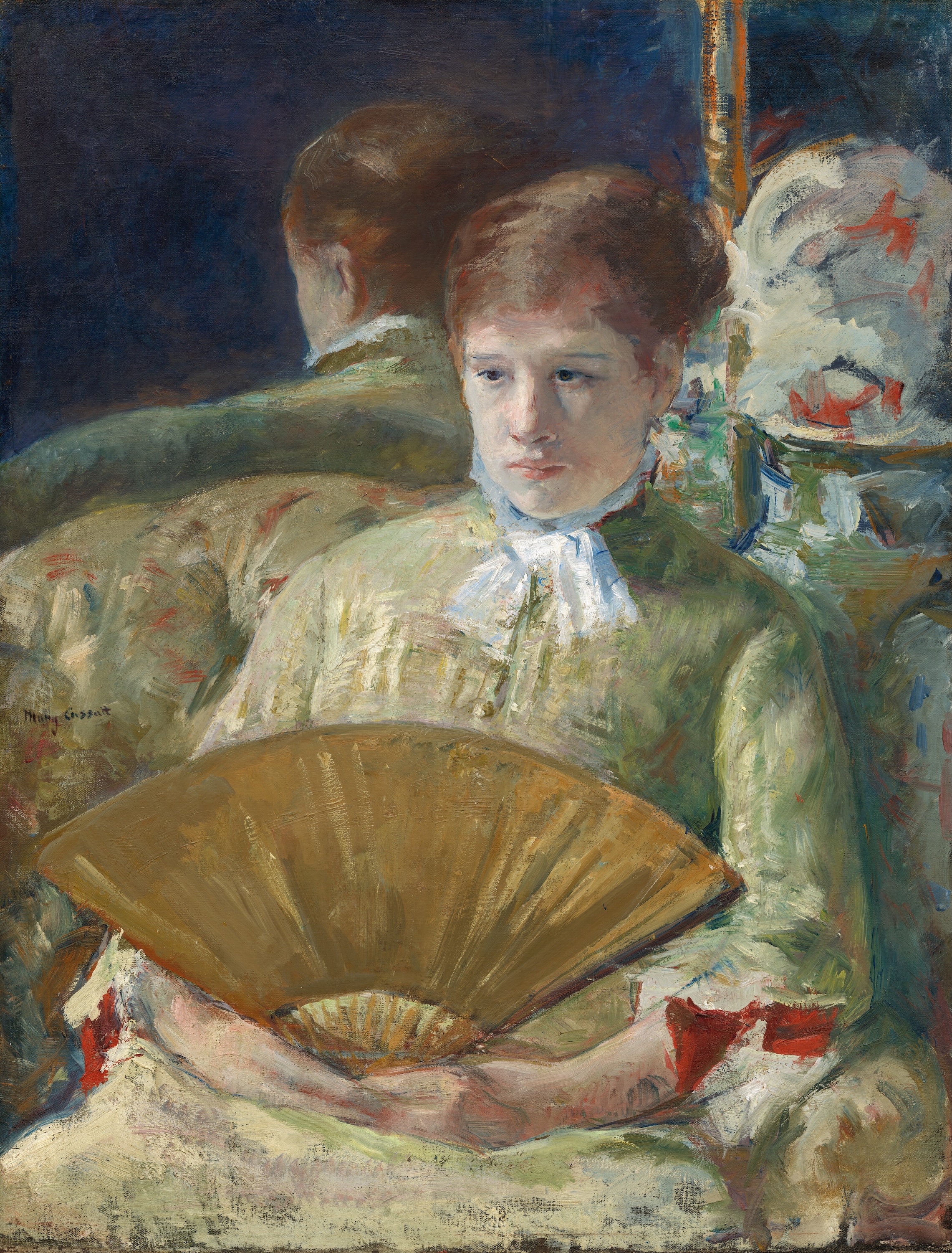 Mujer con abanico by Mary Cassatt - c. 1878-1879 - 85.5 x 65.1 cm National Gallery of Art