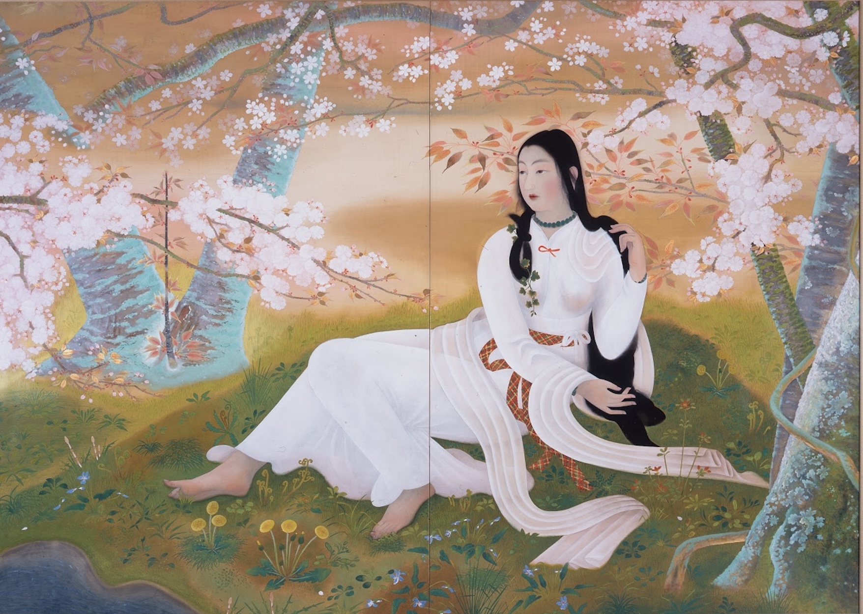 Prinsessan Konohanasakuya by Inshō Dōmoto - 1929 - 170 x 238 cm 