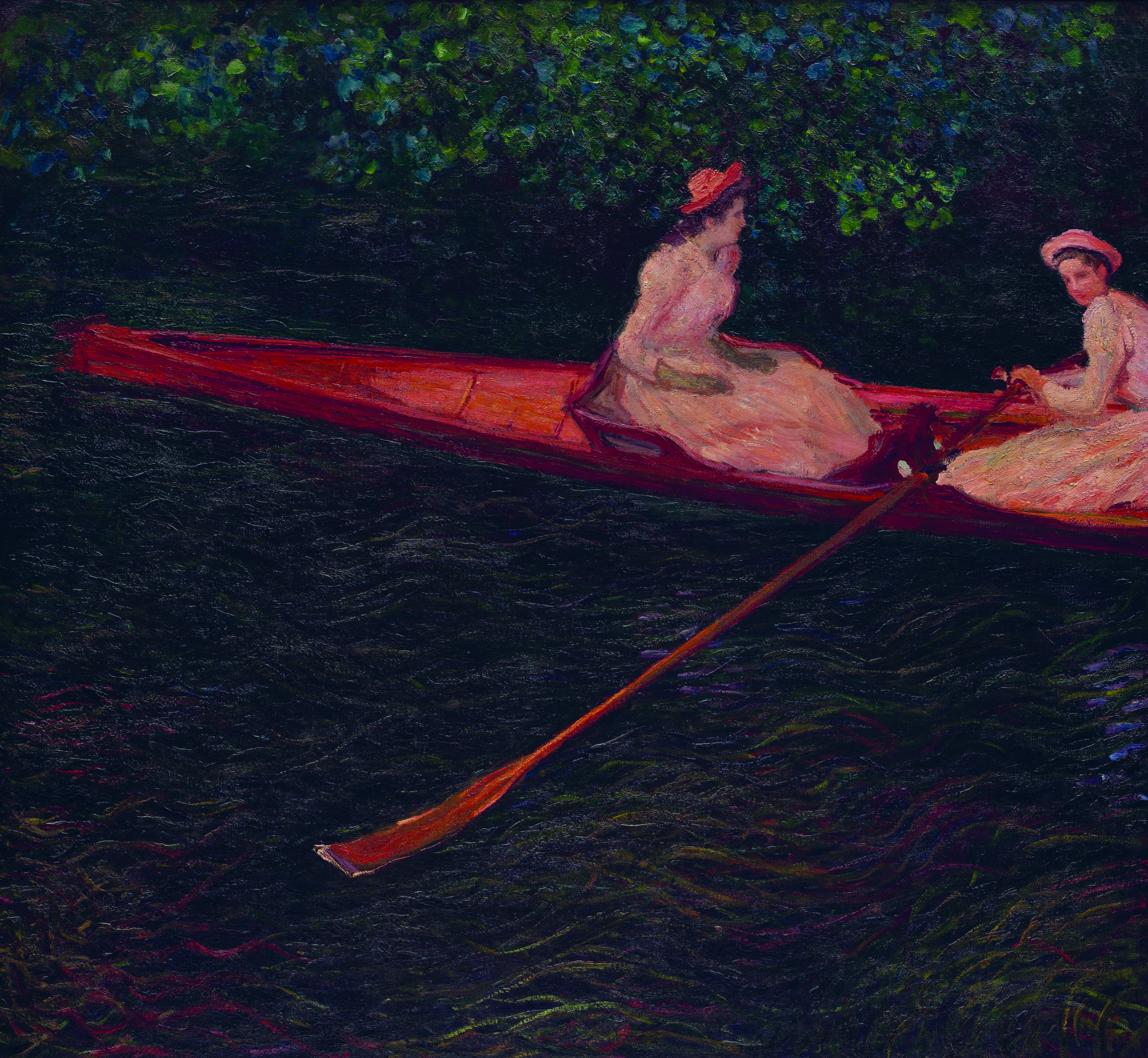 The Canoe on Epte by Claude Monet - c. 1890 - 133.5 x 146 cm Museu de Arte de São Paulo