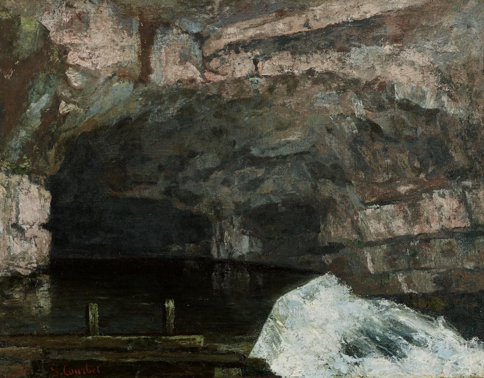 ルー川の源 by Gustave Courbet - 1863年 - 84 x 106,5 cm 