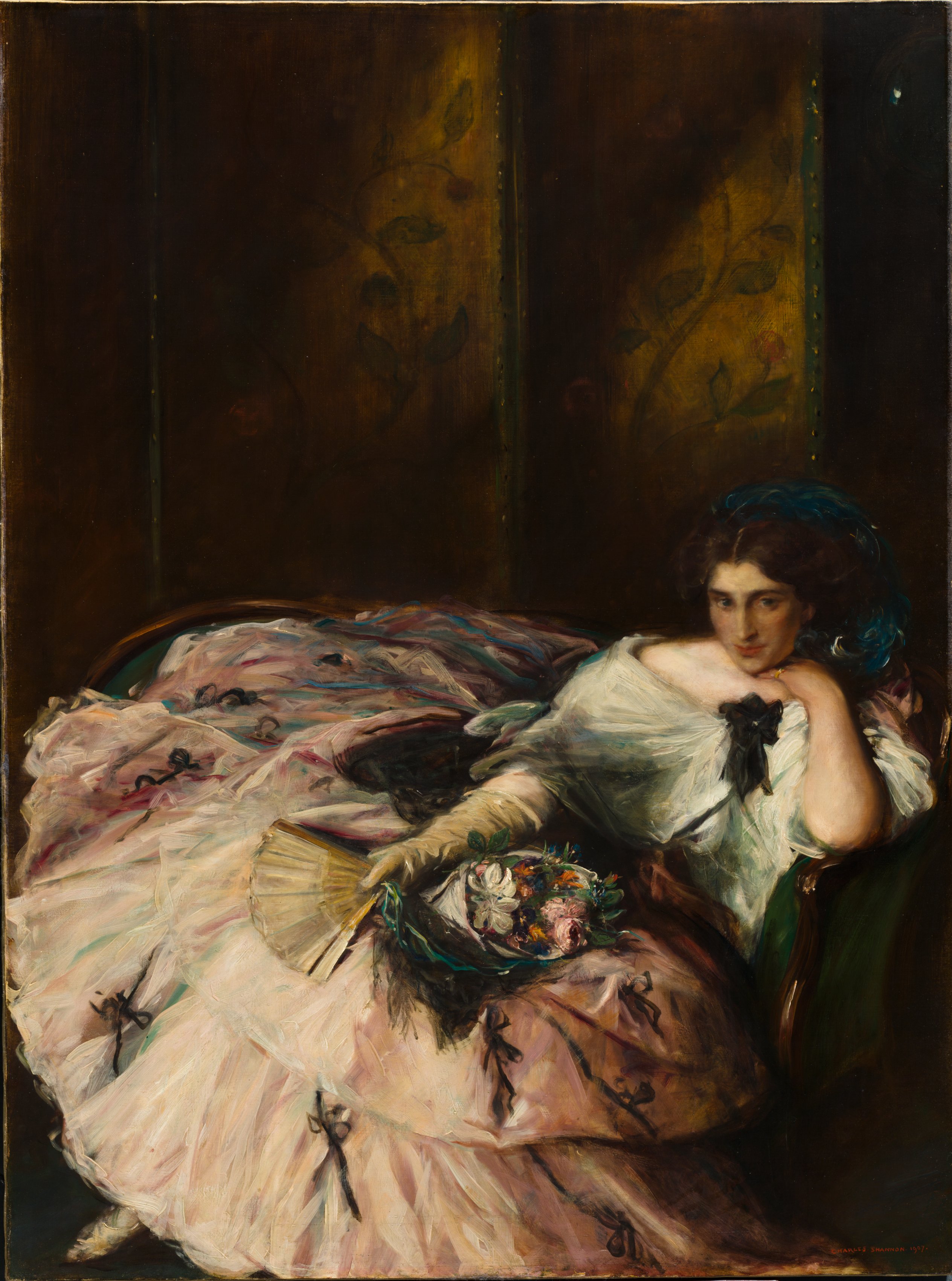 國際舞會的紀念 by Charles Hasslewood Shannon - 1907 - 116.8 x 87.2 cm 
