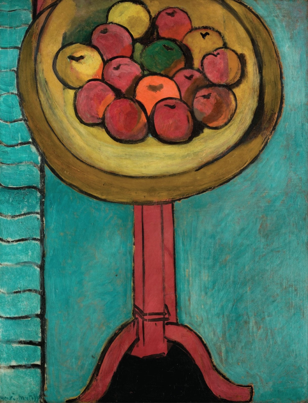 Les Pommes sur la table, sur fond vert by Henri Matisse - 1916 - 114,9 × 89,5 cm Chrysler Museum of Art