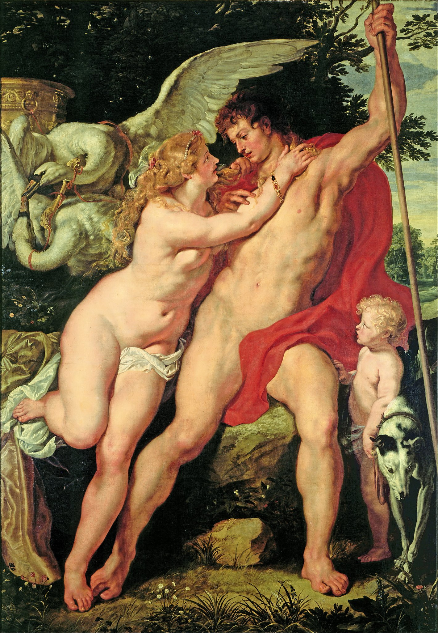 Venus and Adonis by Peter Paul Rubens - c. 1610 - 276 x 183 cm Museum Kunstpalast
