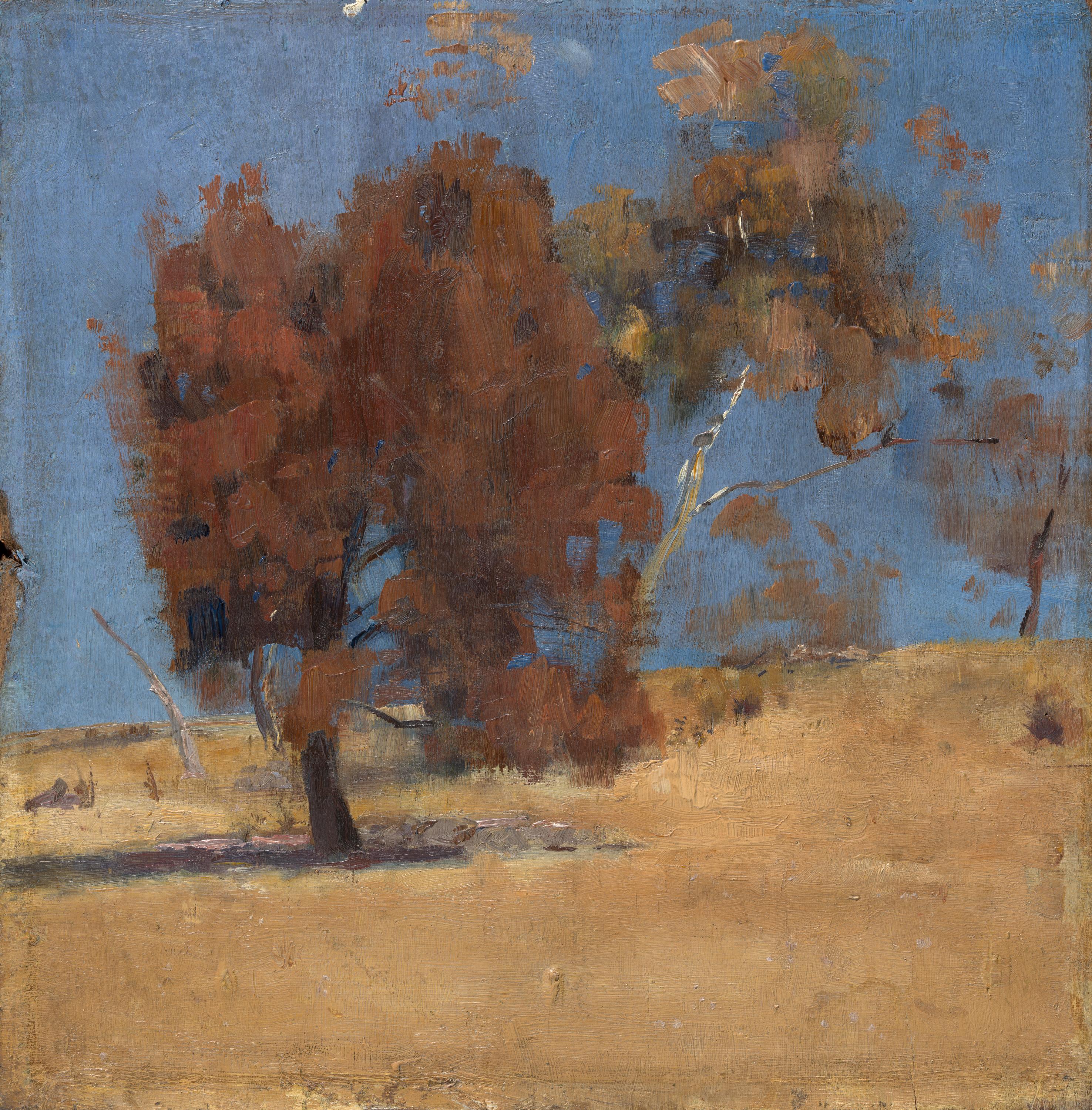木麻黄与阳光 by 汤姆 罗伯茨 - 1899 - 30.4 × 30.1厘米 维多利亚国家美术馆