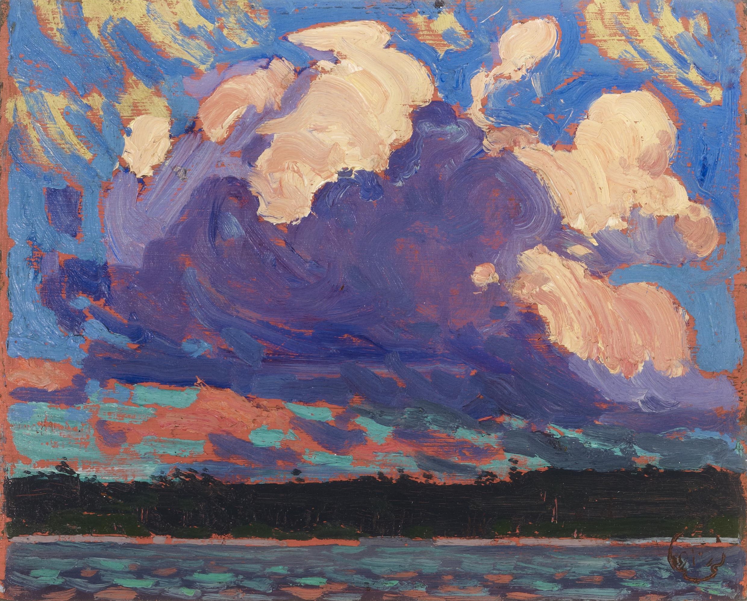Nube vespertina by Tom Thomson - 1915 - 21,7 x 26,8 cm Galería de Arte de Ontario