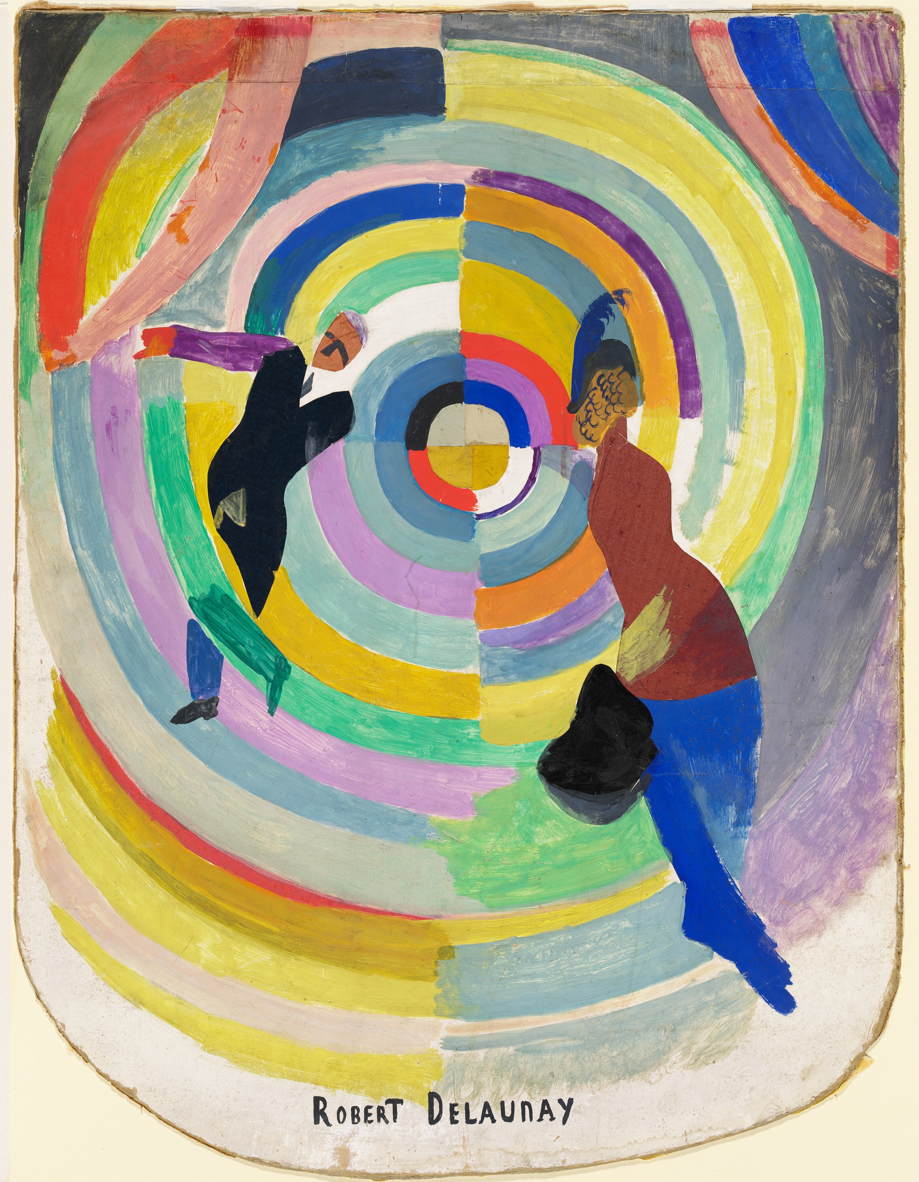 Politiskt drama by Robert Delaunay - 1914 - 88,7 x 67,3 cm 