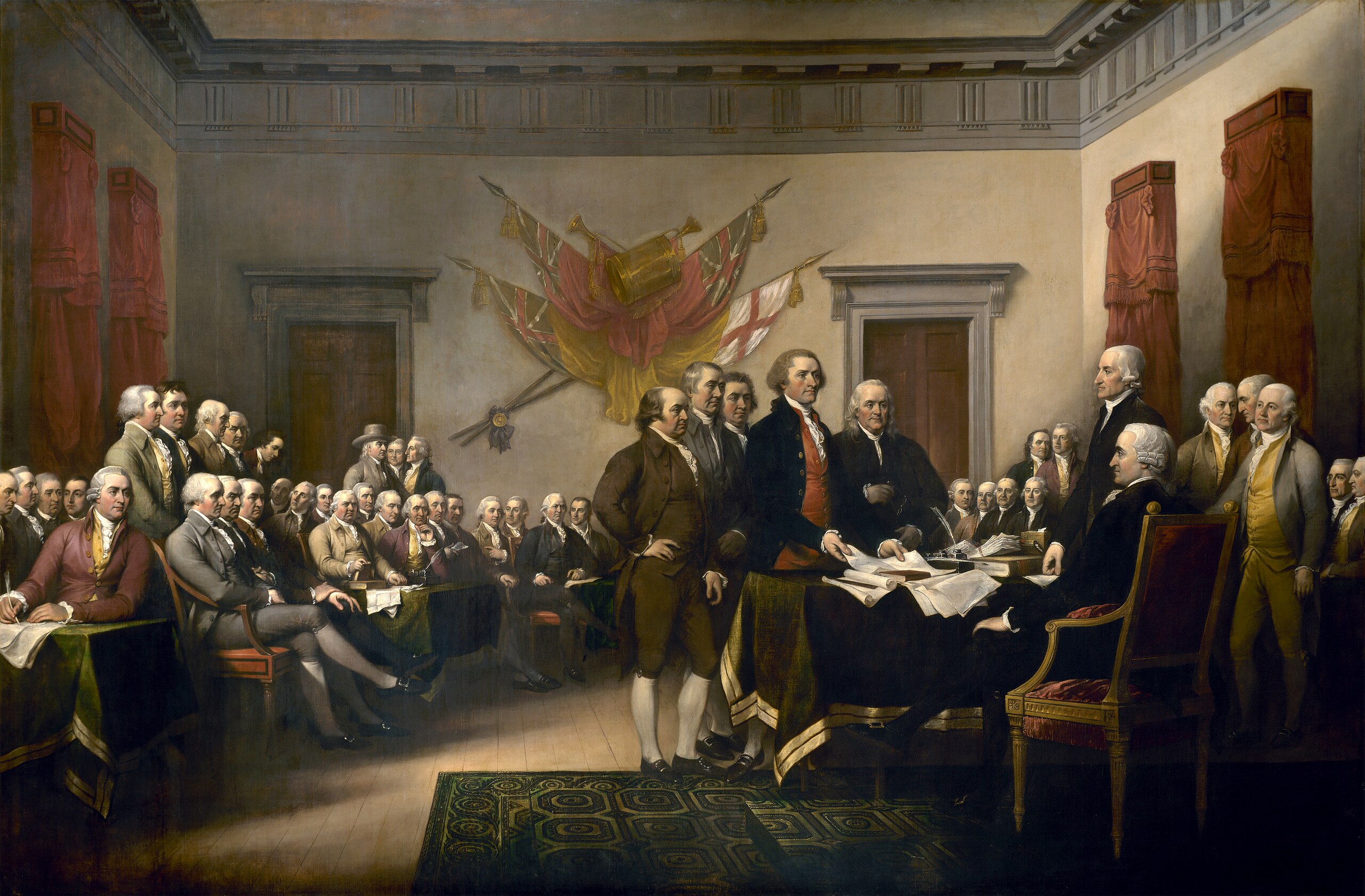 Декларация независимости by Джон Трамбулл - 1818 - 370 × 550 см 