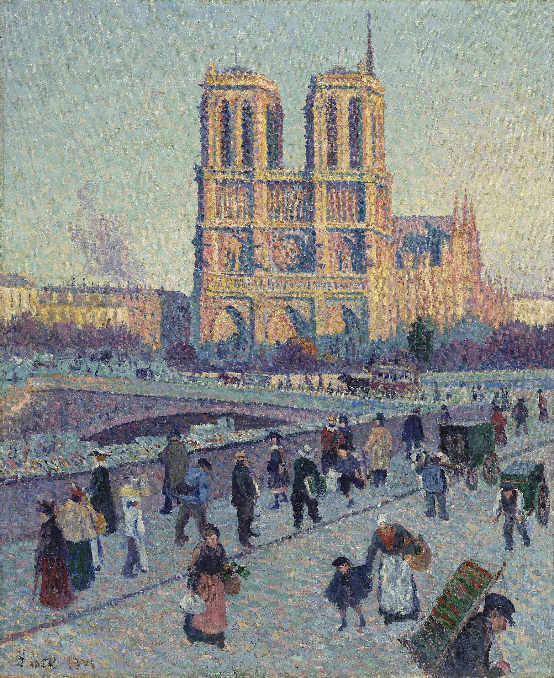 The Quai Saint-Michel and Notre-Dame by Maximilien Luce - 1901 - 73 x 60.5 cm Musée d'Orsay