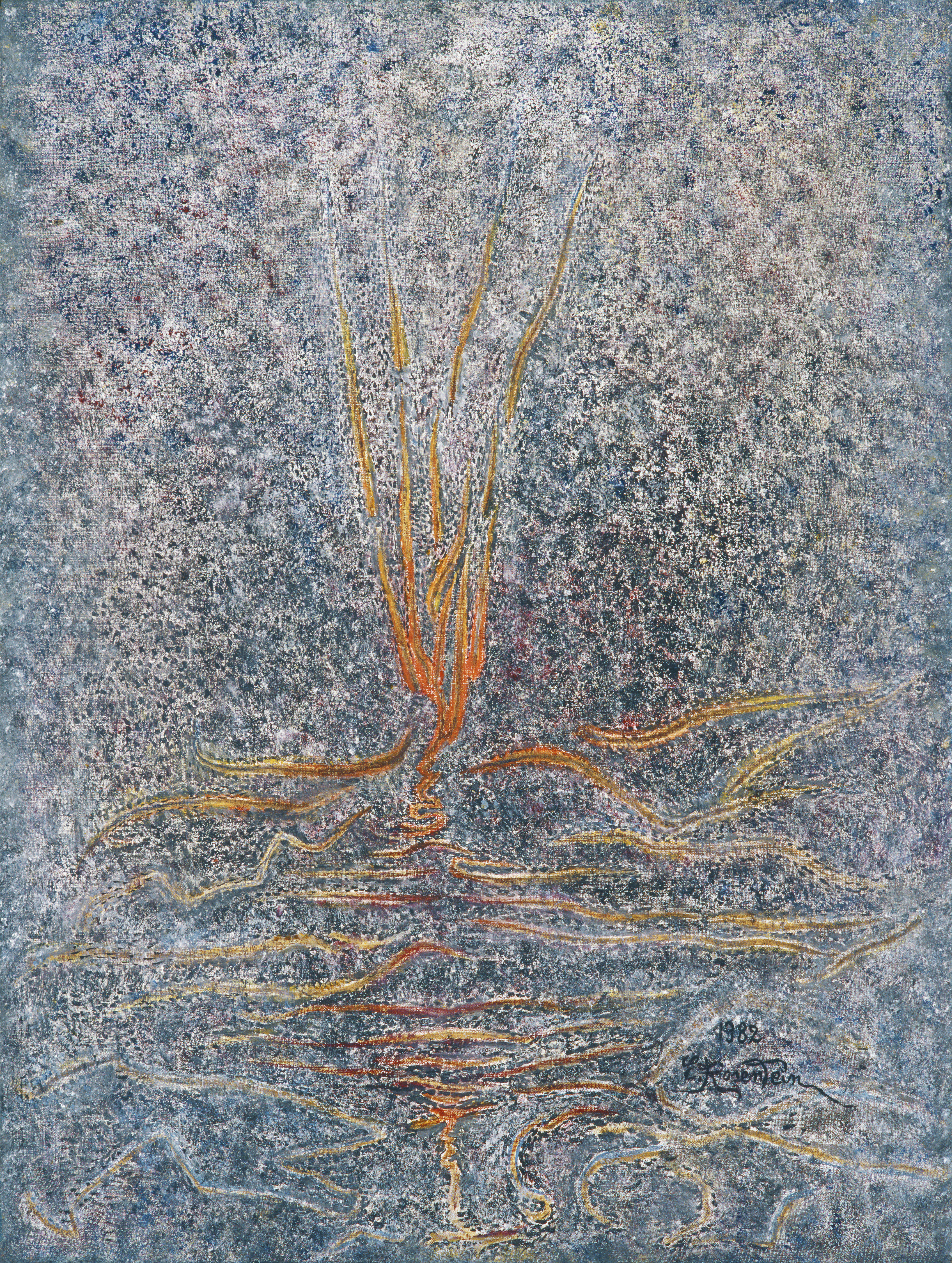 Fuente de fuego y silencio by Erna Rosenstein - 1982 - 63 x 48 cm 