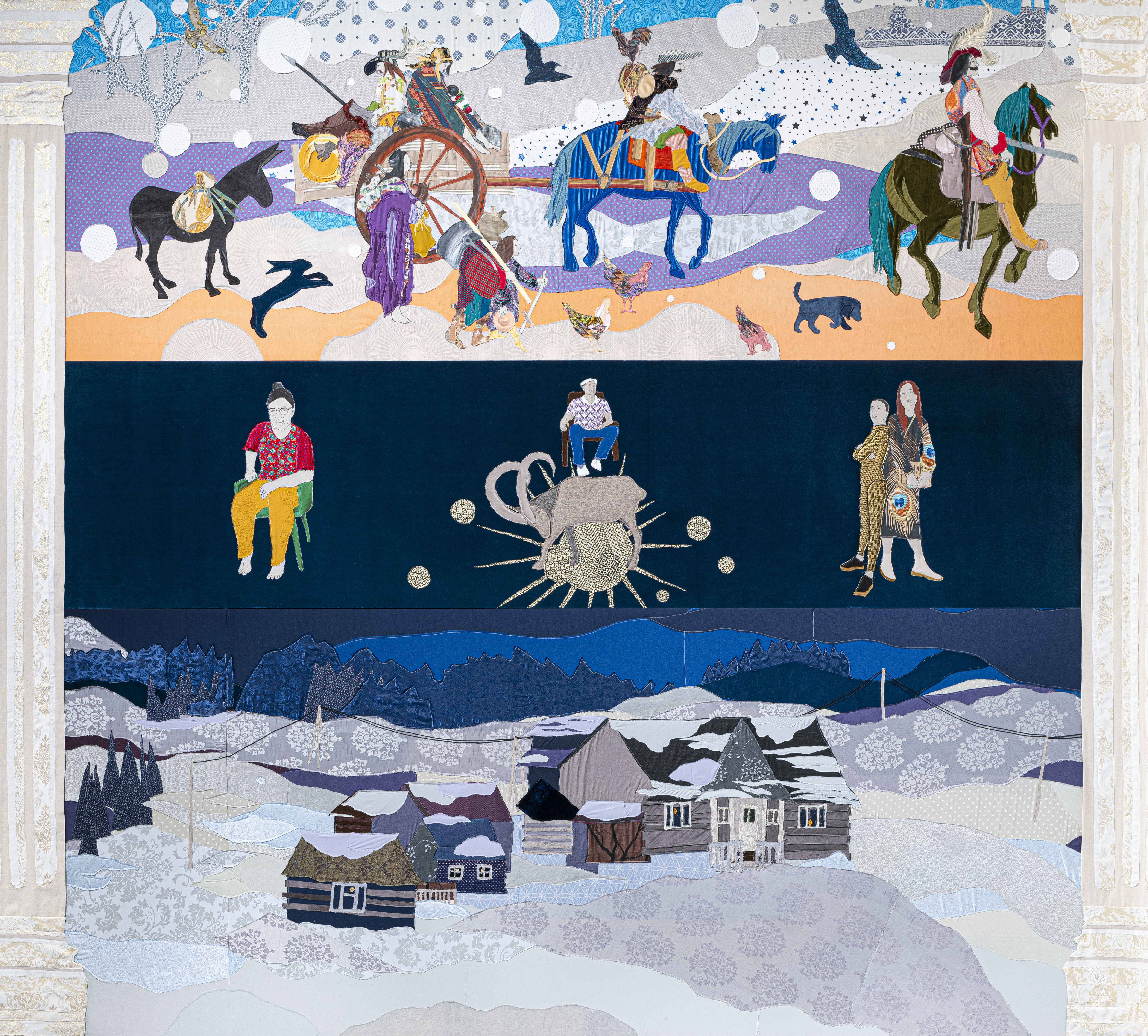Reincantare il mondo (dicembre) by Małgorzata Mirga-Tas - 2022 - 462 x 502 cm 
