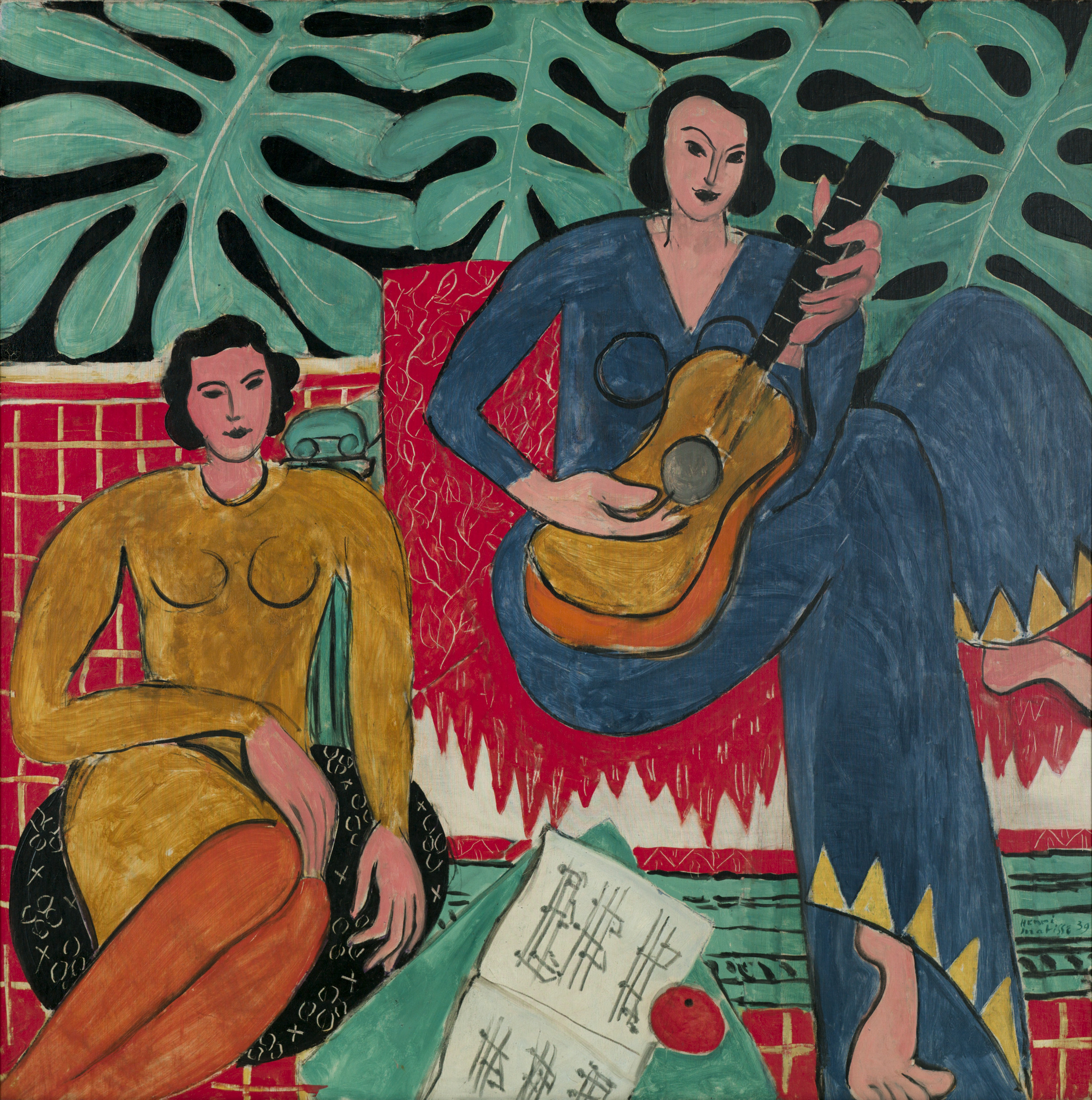 La Musique by Henri Matisse - 1939 r. - 115,25 x 115,25 cm 