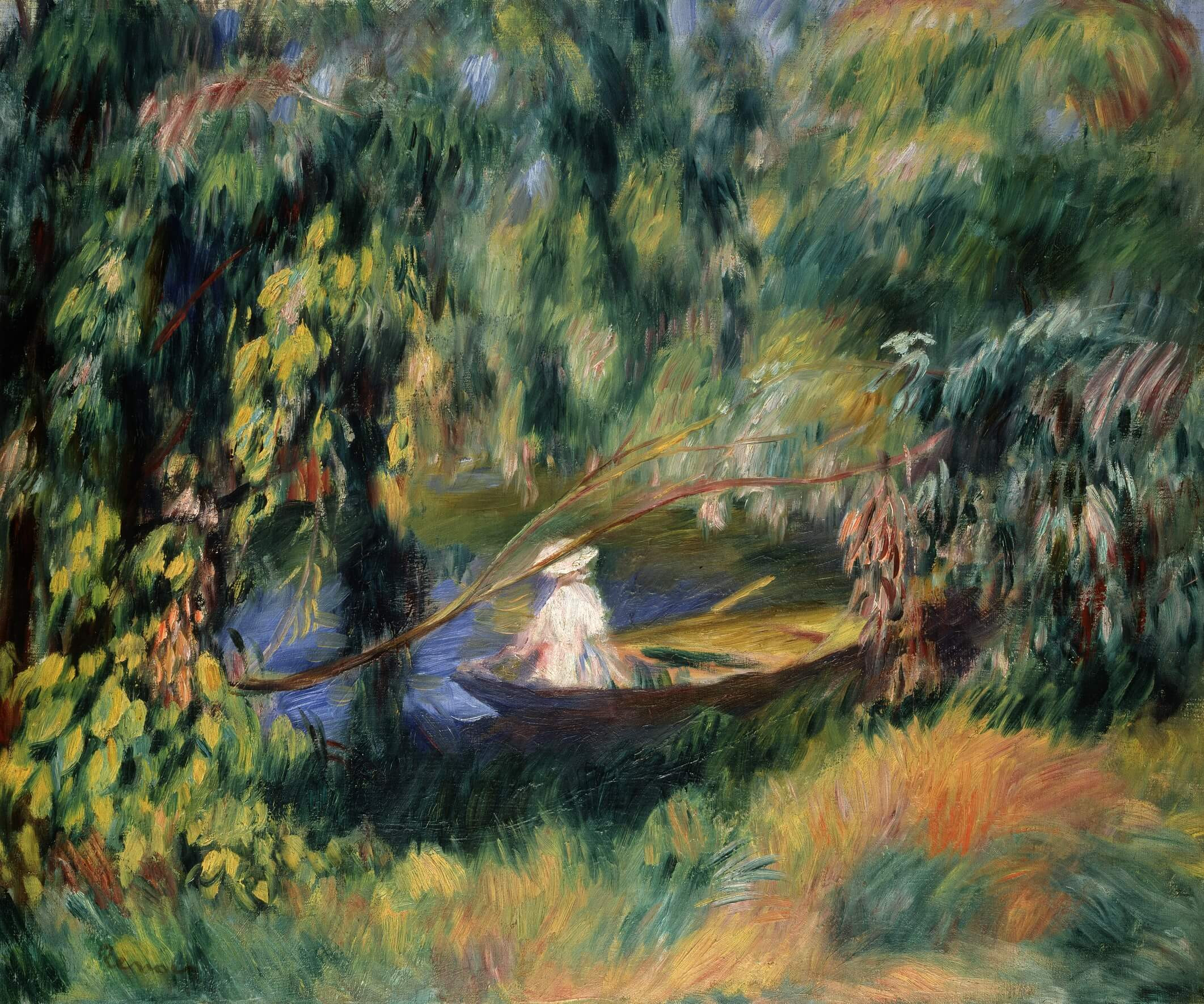The Boat by Pierre-Auguste Renoir - c. 1878 - 54.5 x 65.5 cm Museum Langmatt