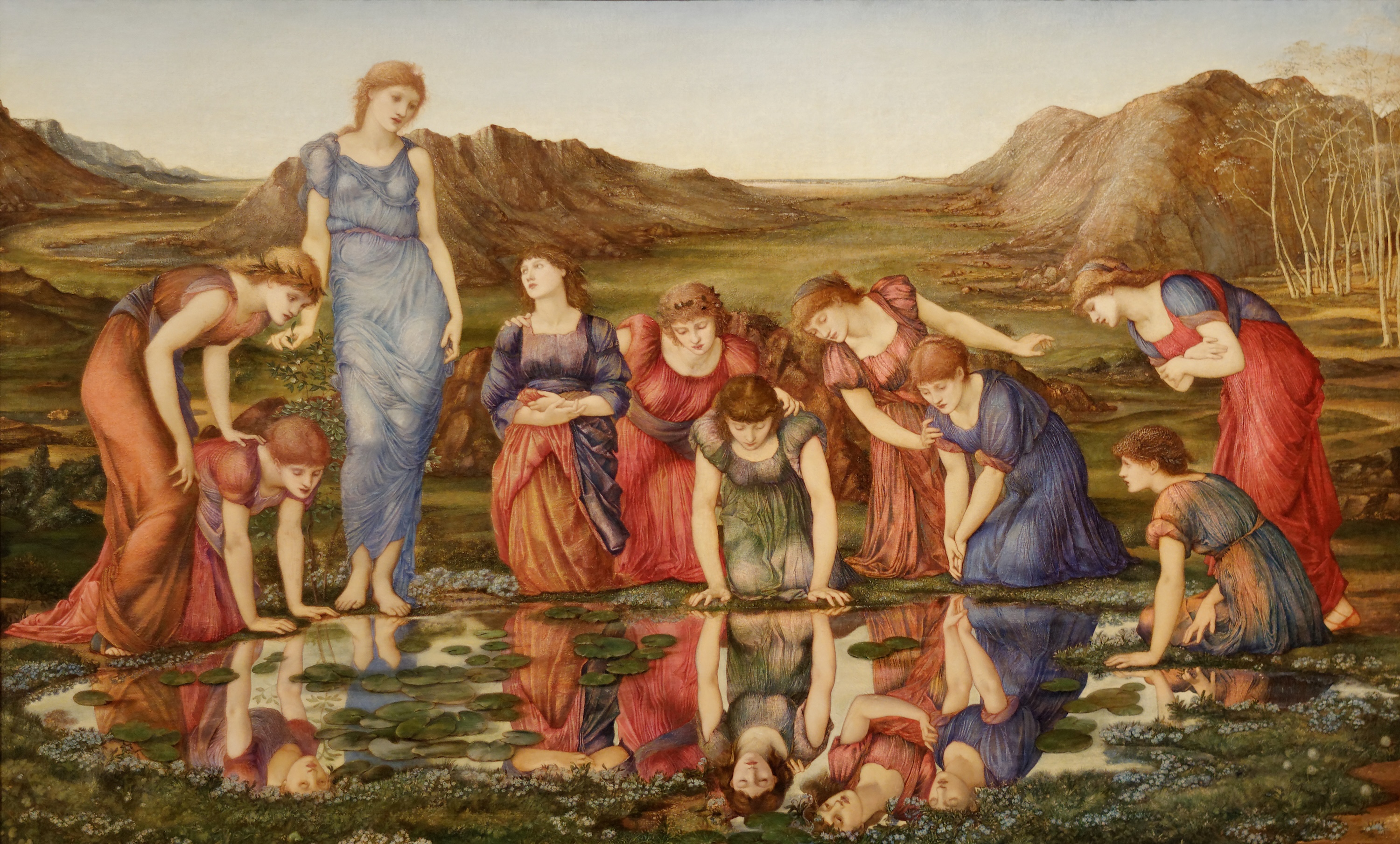 مرآة فينوس by Edward Burne-Jones - 1877 - 120 × 200 سم 