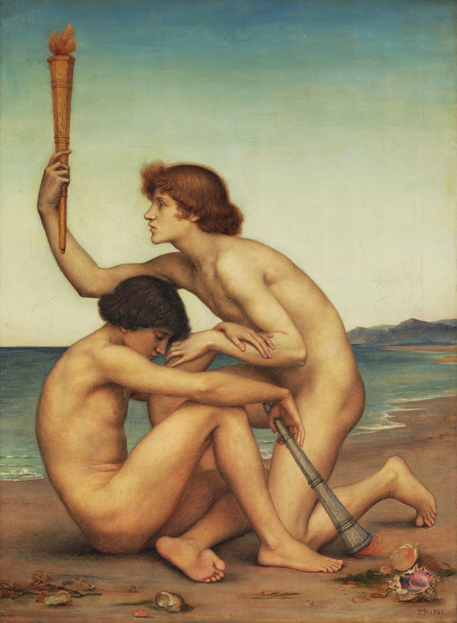 فوسفريس وهسبيرس by Evelyn de Morgan - 1881 - 59 × 75 سم 