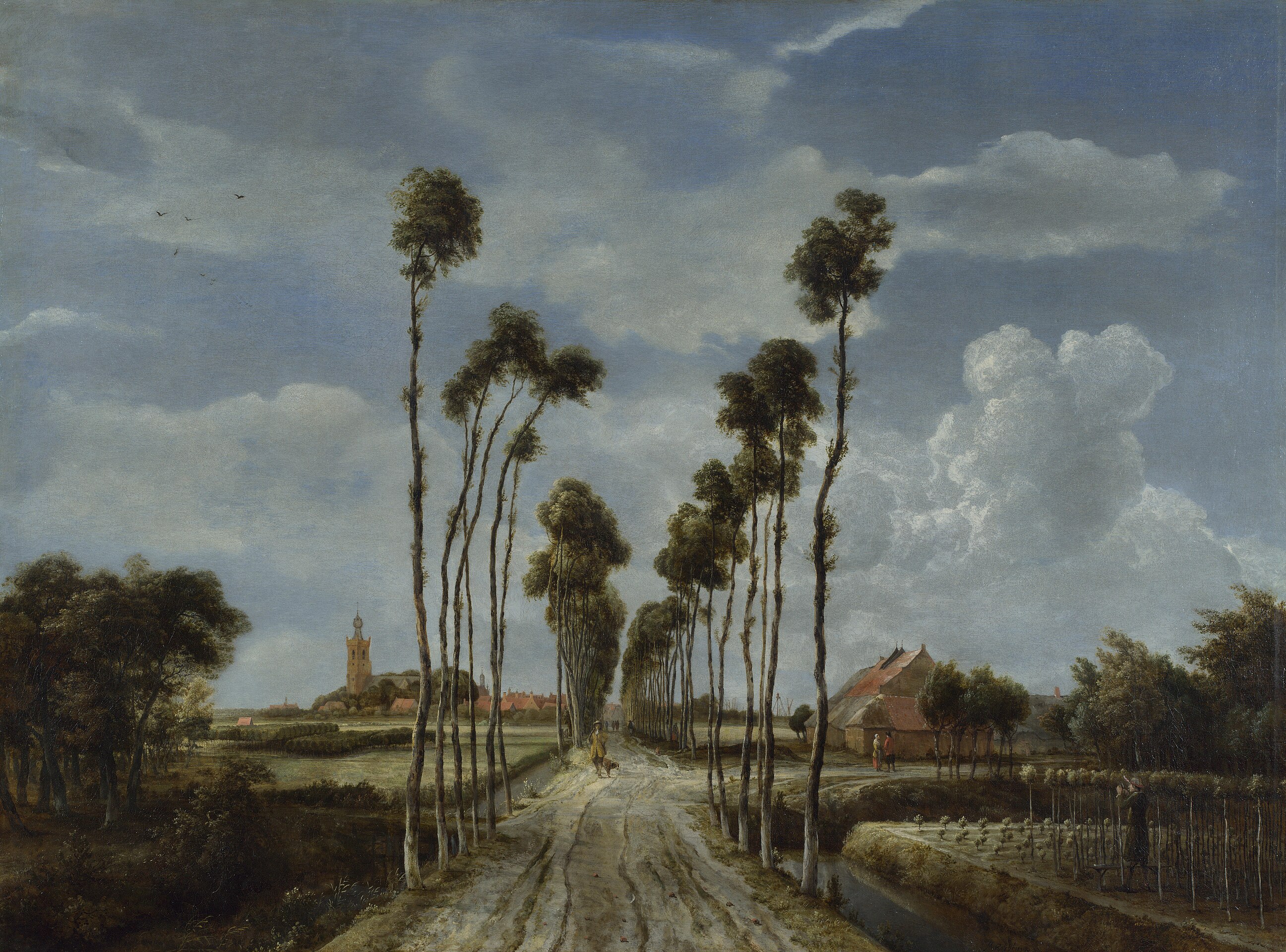 Strada din Middelharnis by Meindert Hobbema - 1689 - 103.5 × 141 cm 