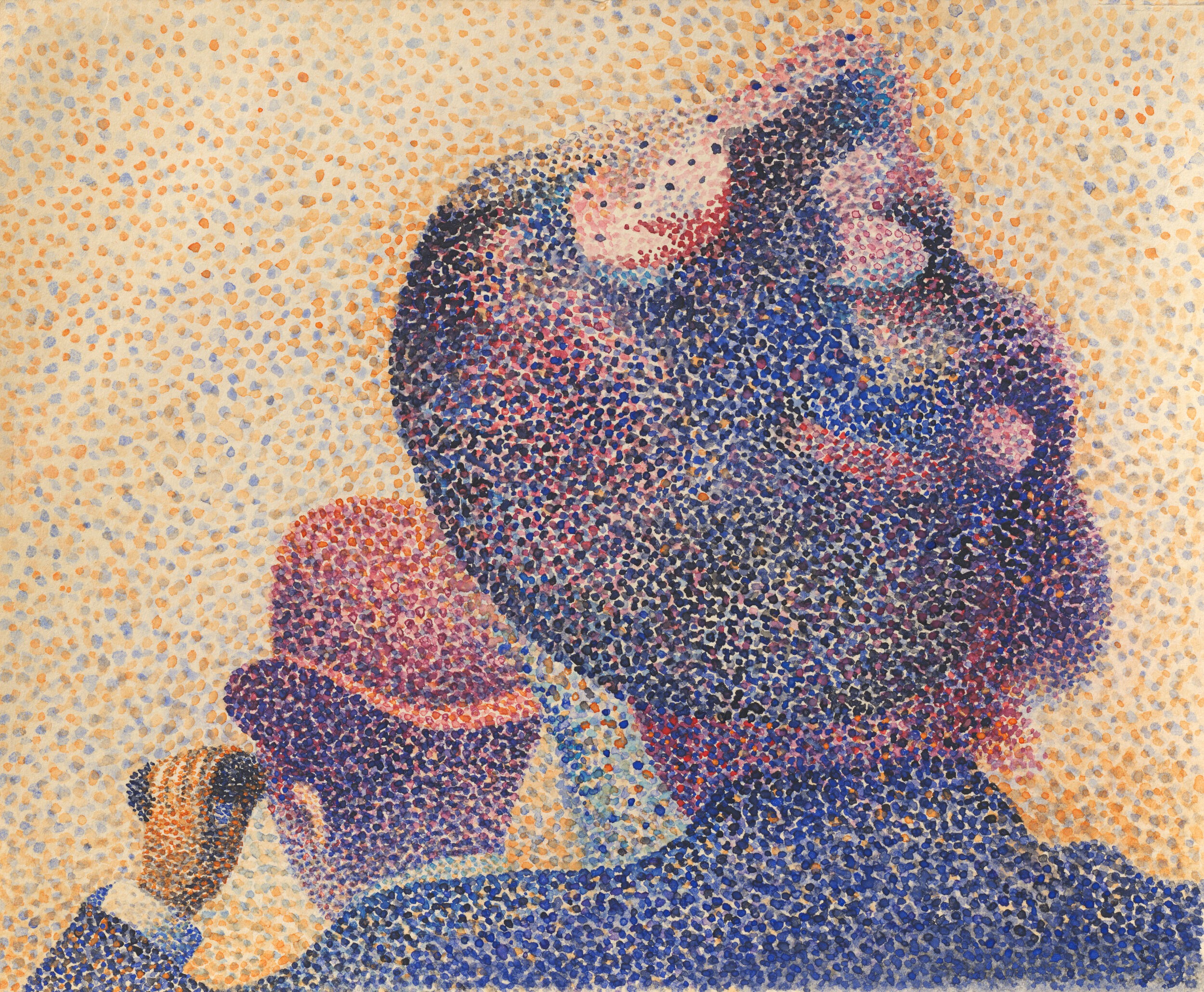 "투우"를 본딴 수채화(Watercolor after "Bullfight") by Henri-Edmond Cross - 1893 - 19.4 x 23.8 cm 