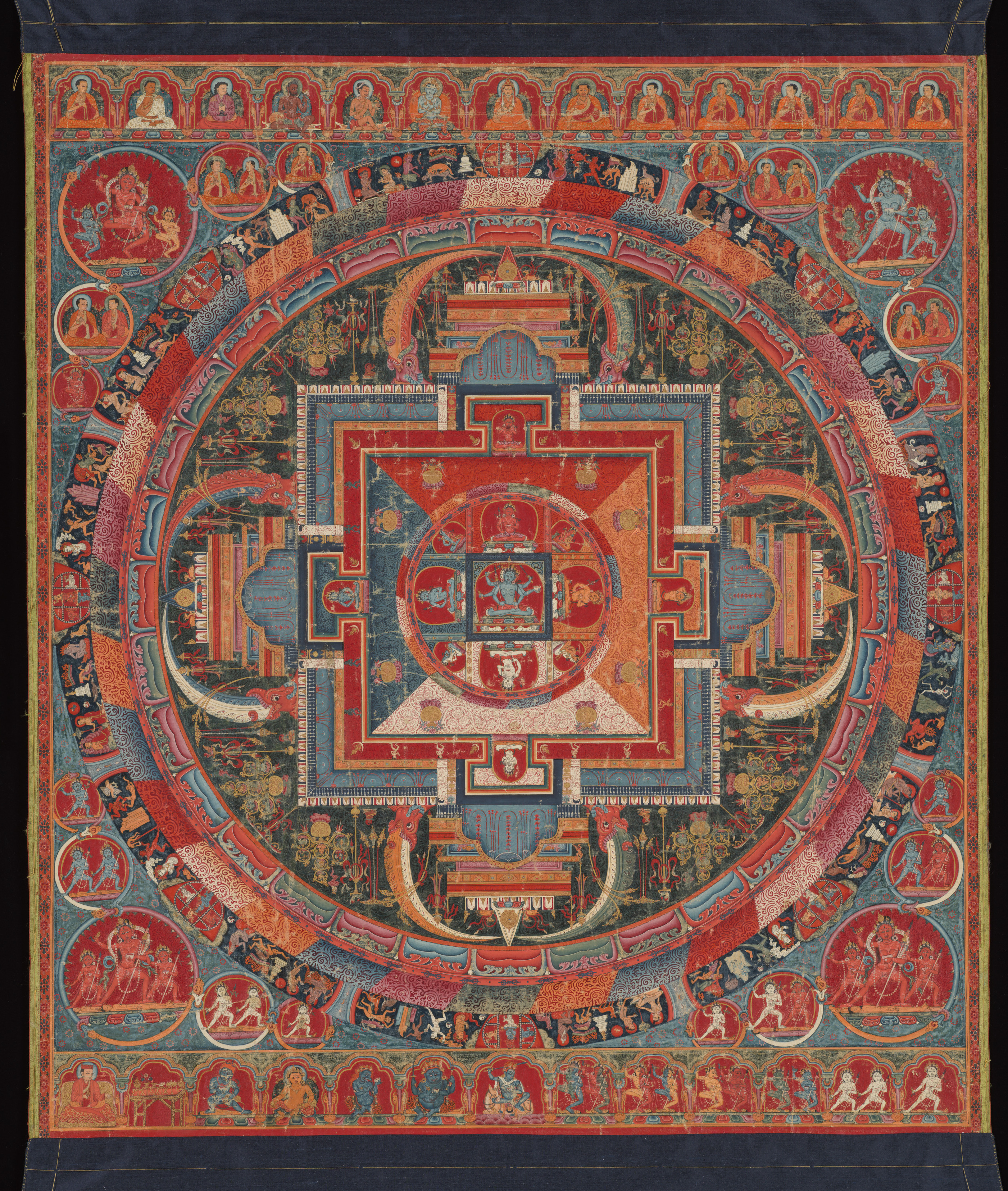 Mandala Jnanadakini by Autor necunoscut - Secolul 14 târziu - 74.9 x 83.8 cm 
