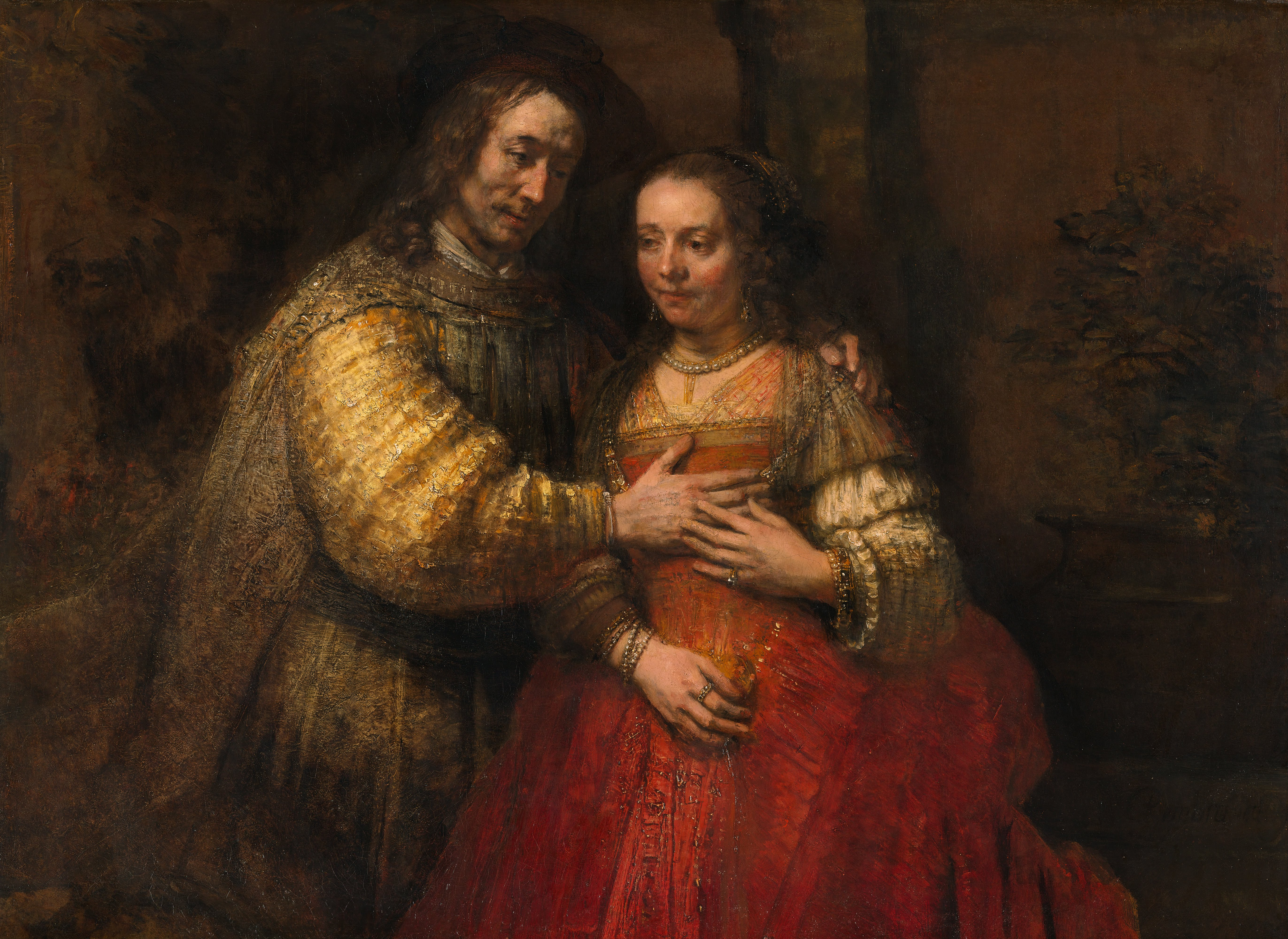 猶太人新娘 by Rembrandt van Rijn - c. 1665 - c. 1669 - 121.5 × 166.5公分 