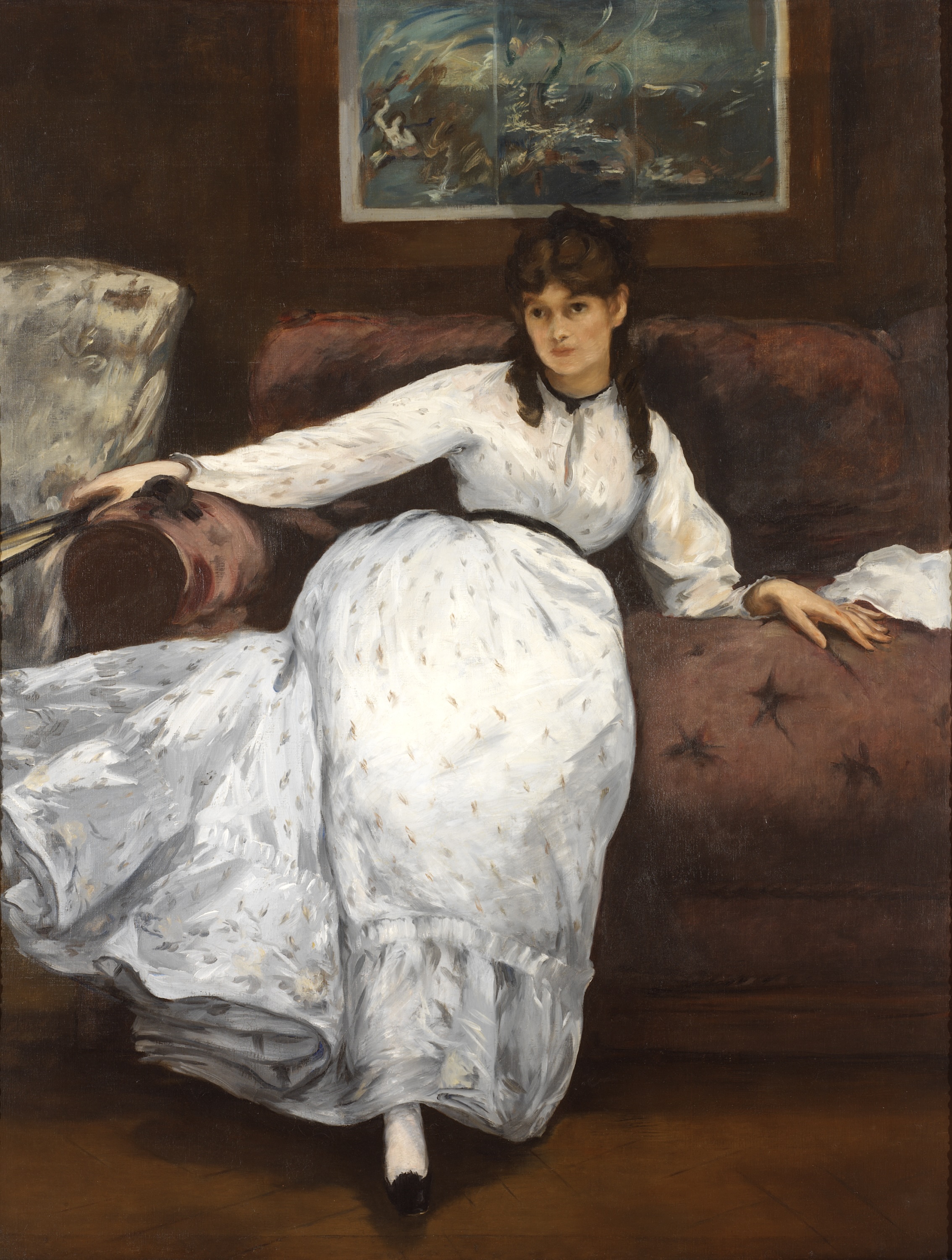 विश्राम by Édouard Manet - c. 1871 - 150.2 x 114 से.मी 
