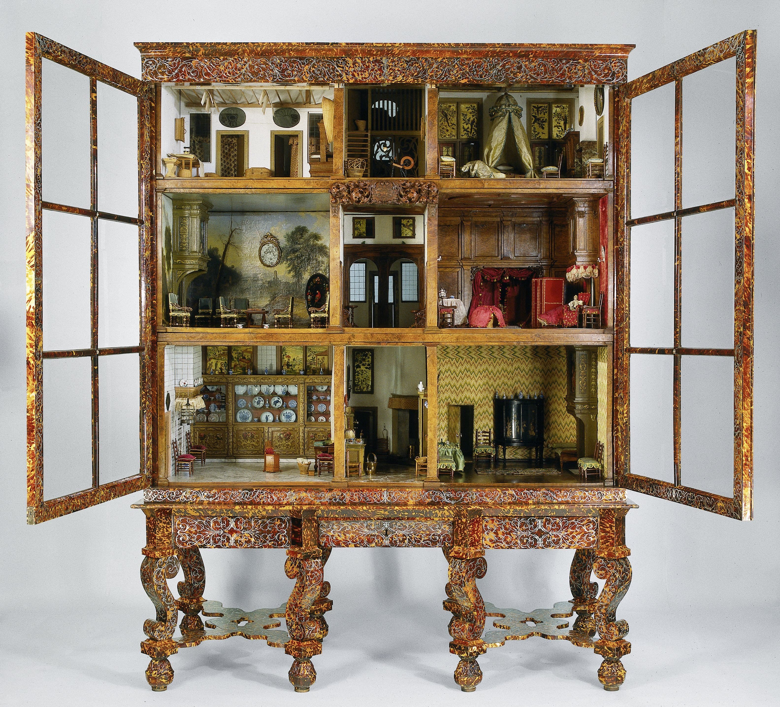 佩特罗内拉·奥尔特曼的玩偶屋 by 未知艺术家  - 约1686年至1710年 - 255 x 190 x 78 x 28 cm 阿姆斯特丹国家博物馆