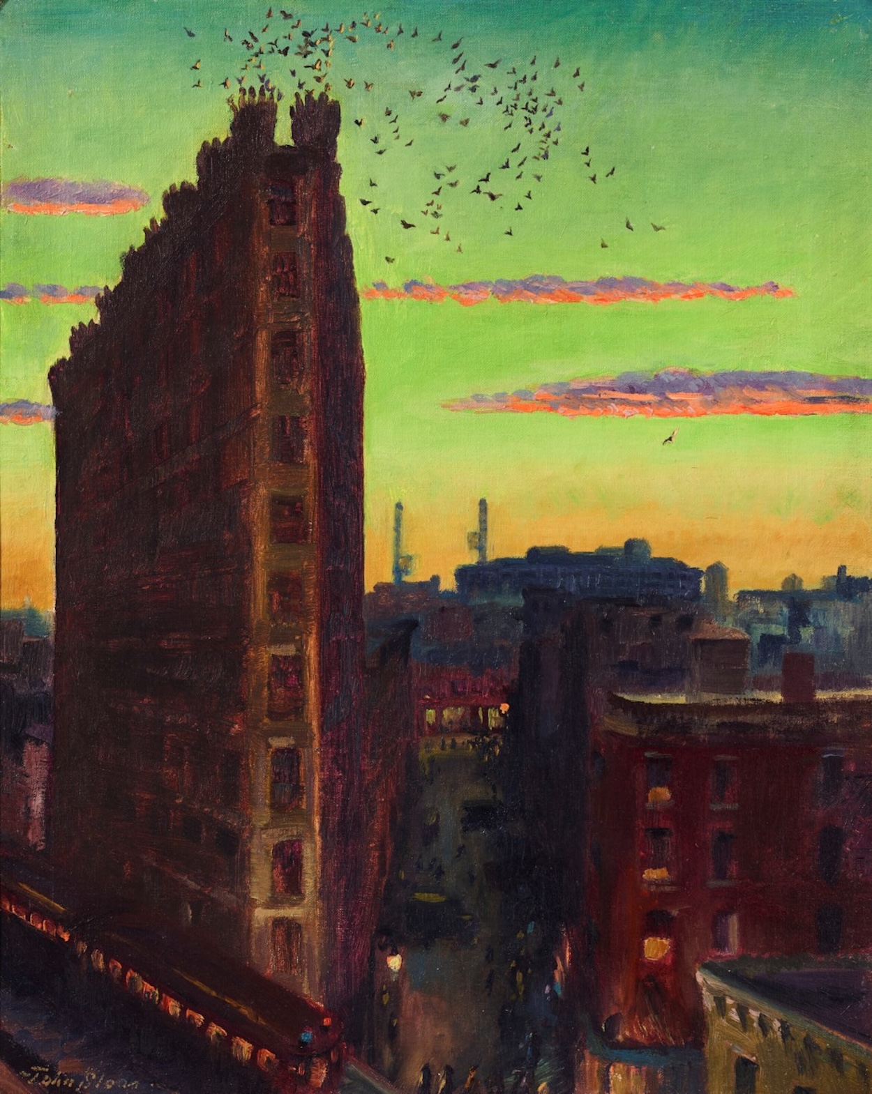 Cornelia Street (Cornelia utca) by John French Sloan - 1920 - 50,8 x 40,6 cm 