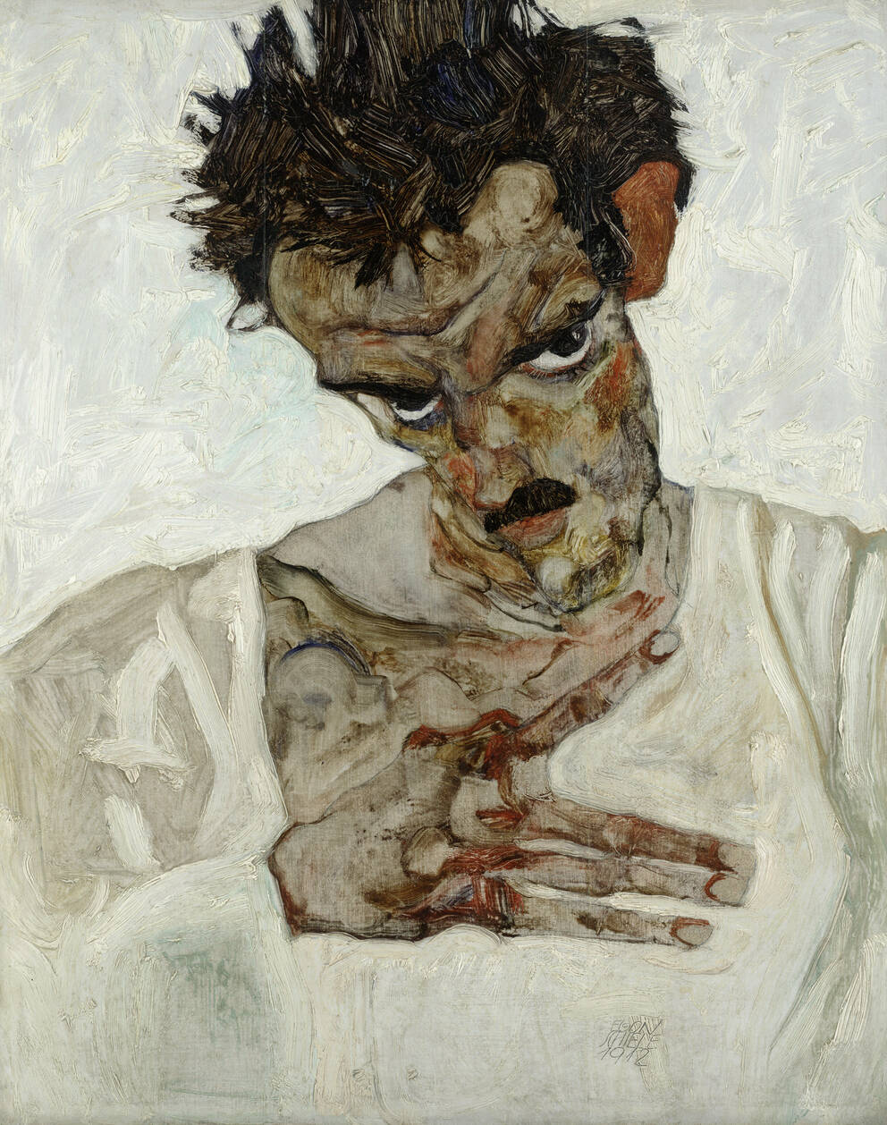 Self-portrait by Egon Schiele - 1912 - 44 × 30,5 cm Leopold Museum