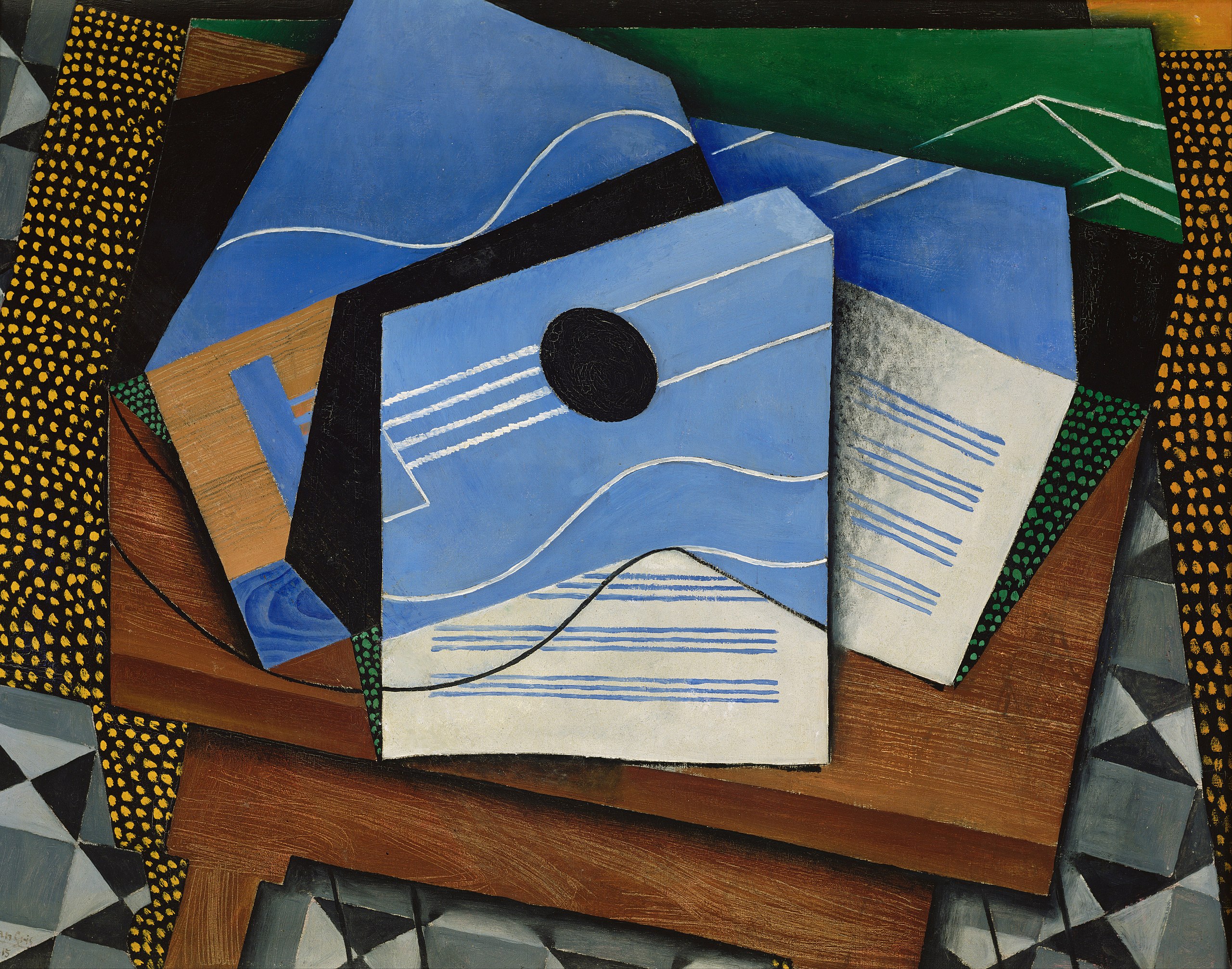 テーブルの上のギター by Juan Gris - 1915年 - 92 x 73 cm 